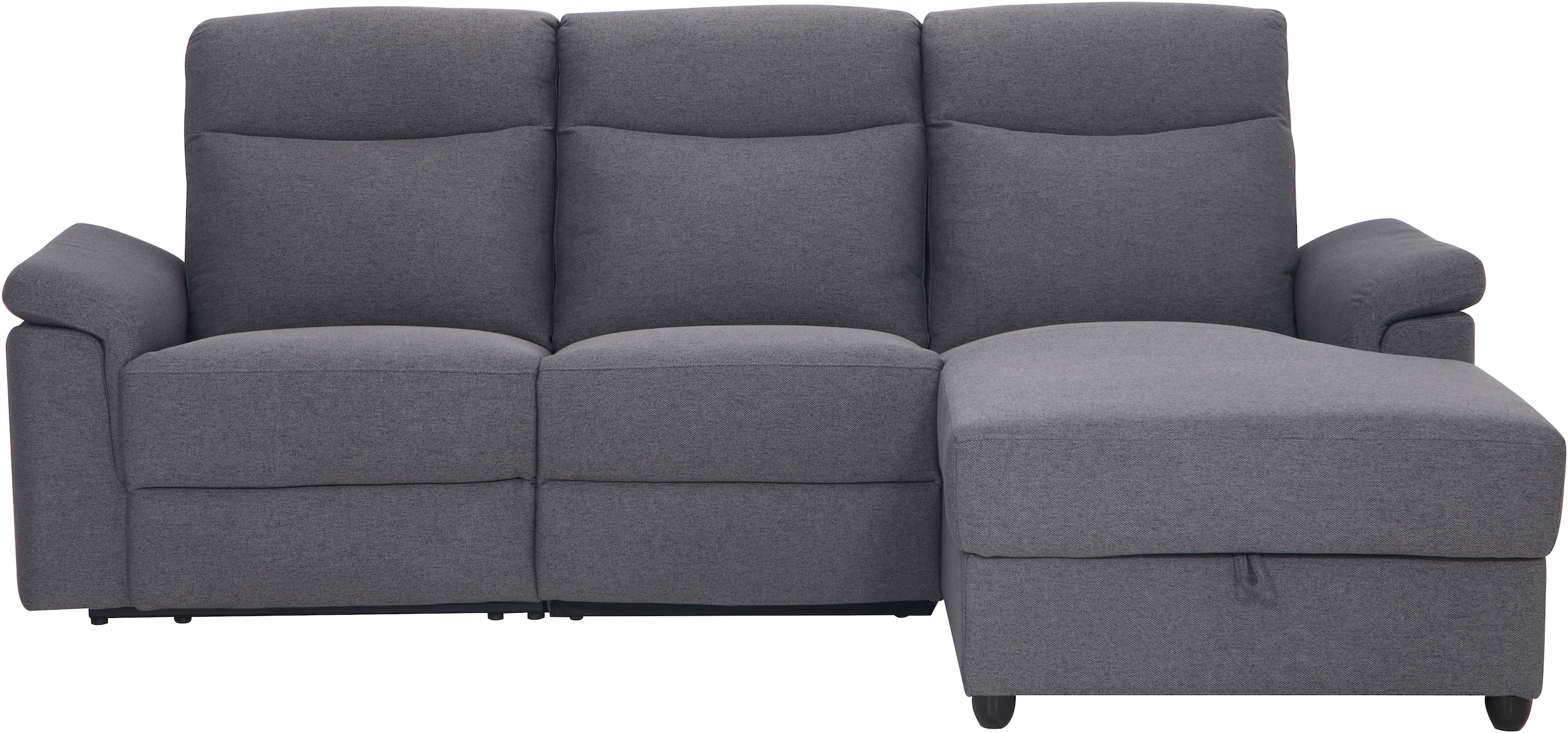 Home affaire Ecksofa »BRIONNE, L-Form, 255cm, manuelle u. elektrische Funktion (USB A/C),«, Liegefunktion, Stauraum, Federkernpolsterung, Webstoff