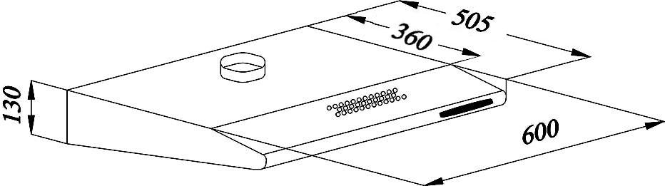 Amica Unterbauhaube »UH 17010-4 E«, LED-Beleuchtung