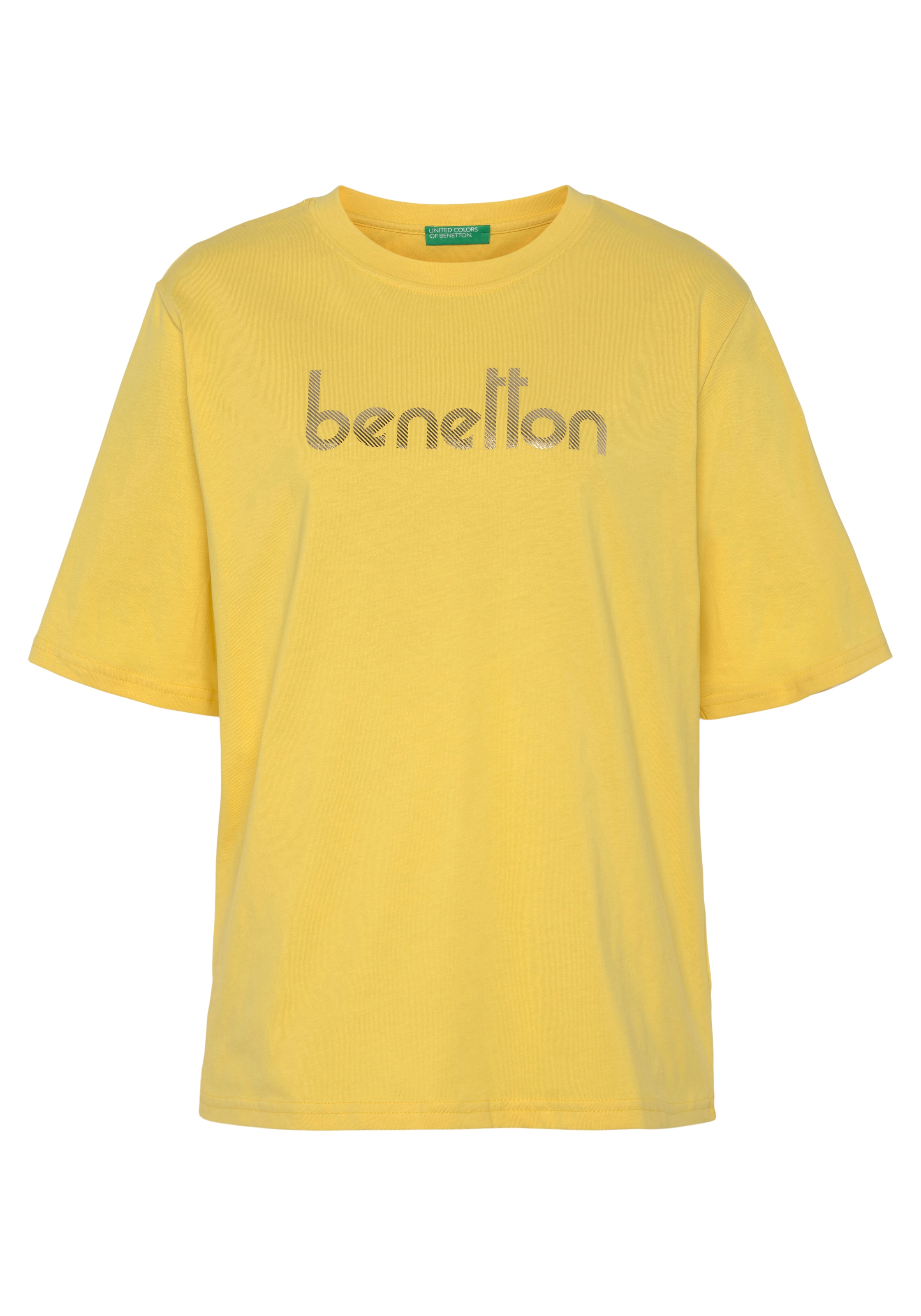 United Colors of T-Shirt, Logodruck auf bei mit ♕ Brust Benetton der