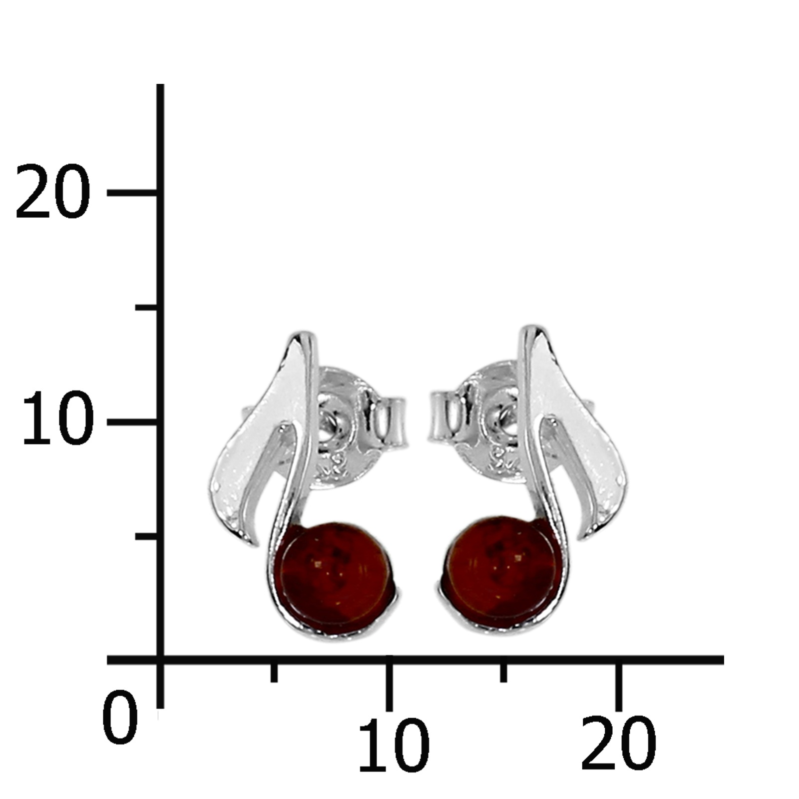 OSTSEE-SCHMUCK Paar Ohrstecker »- Note - Silber 925/000 - Bernstein«