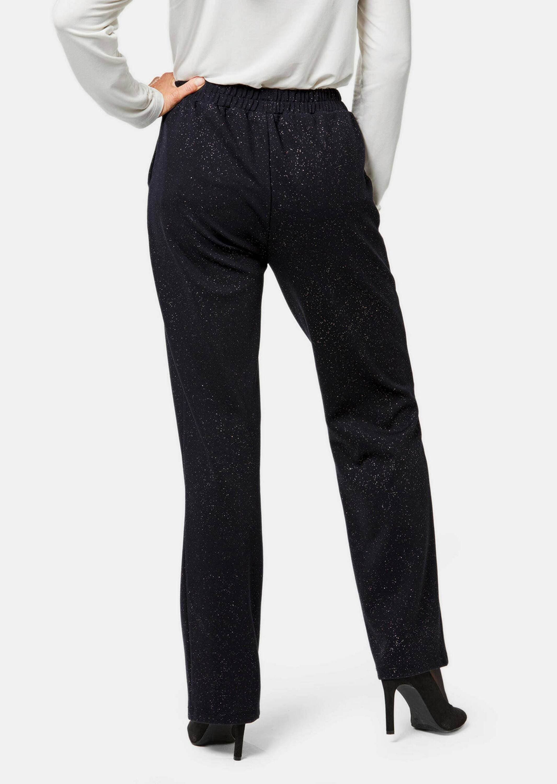 GOLDNER 2-in-1-Hose »Kurzgröße Stretchbequeme Hose mit Glitzer«