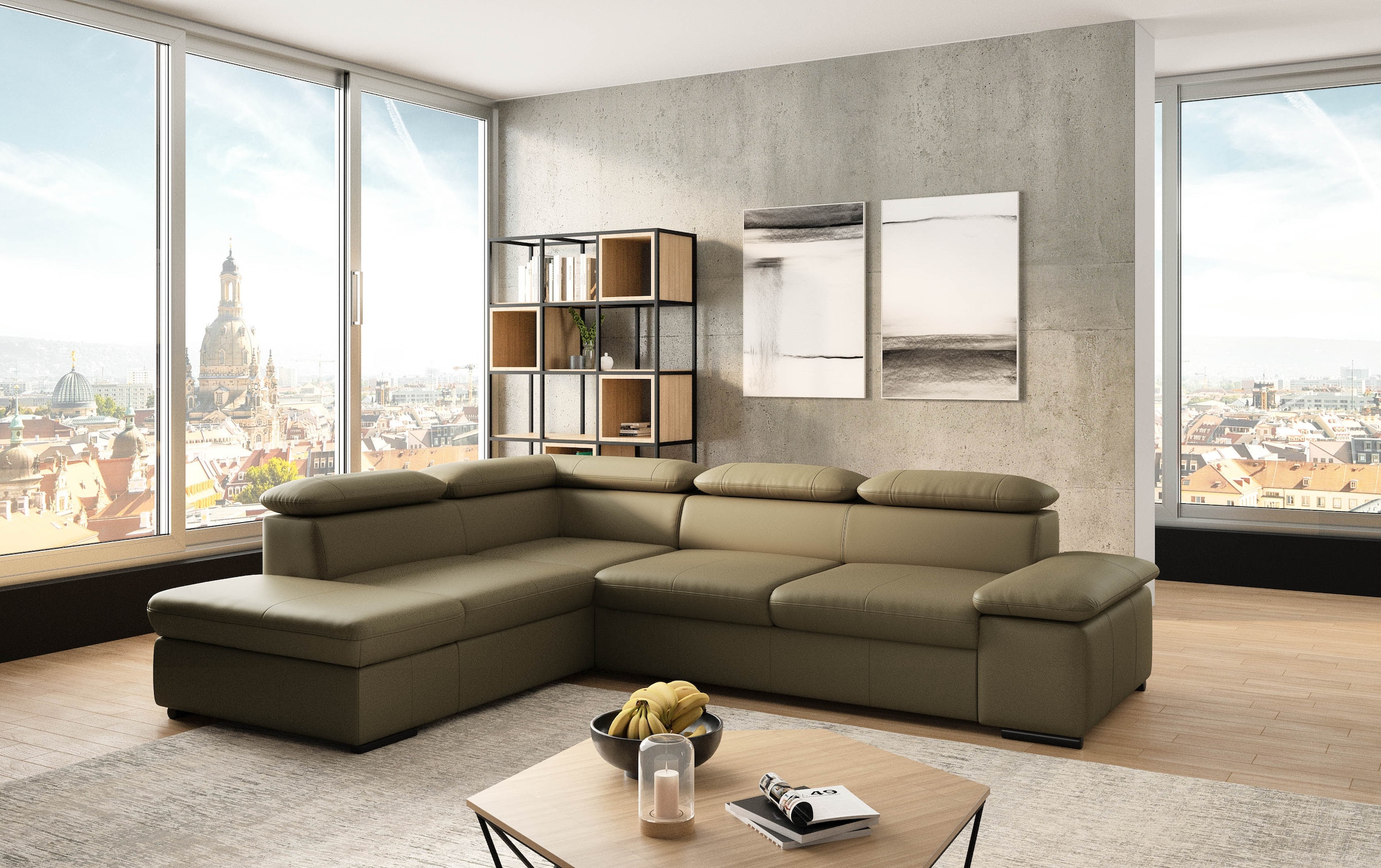 sit&more Ecksofa »Alcudia L-Form«, wahlweise mit Bettfunktion