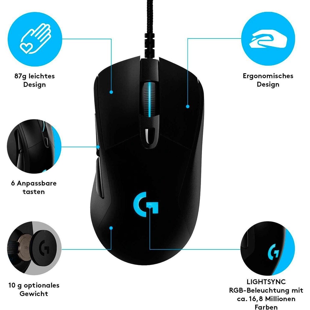 Logitech G Gaming-Maus »G403 Hero«, kabelgebunden