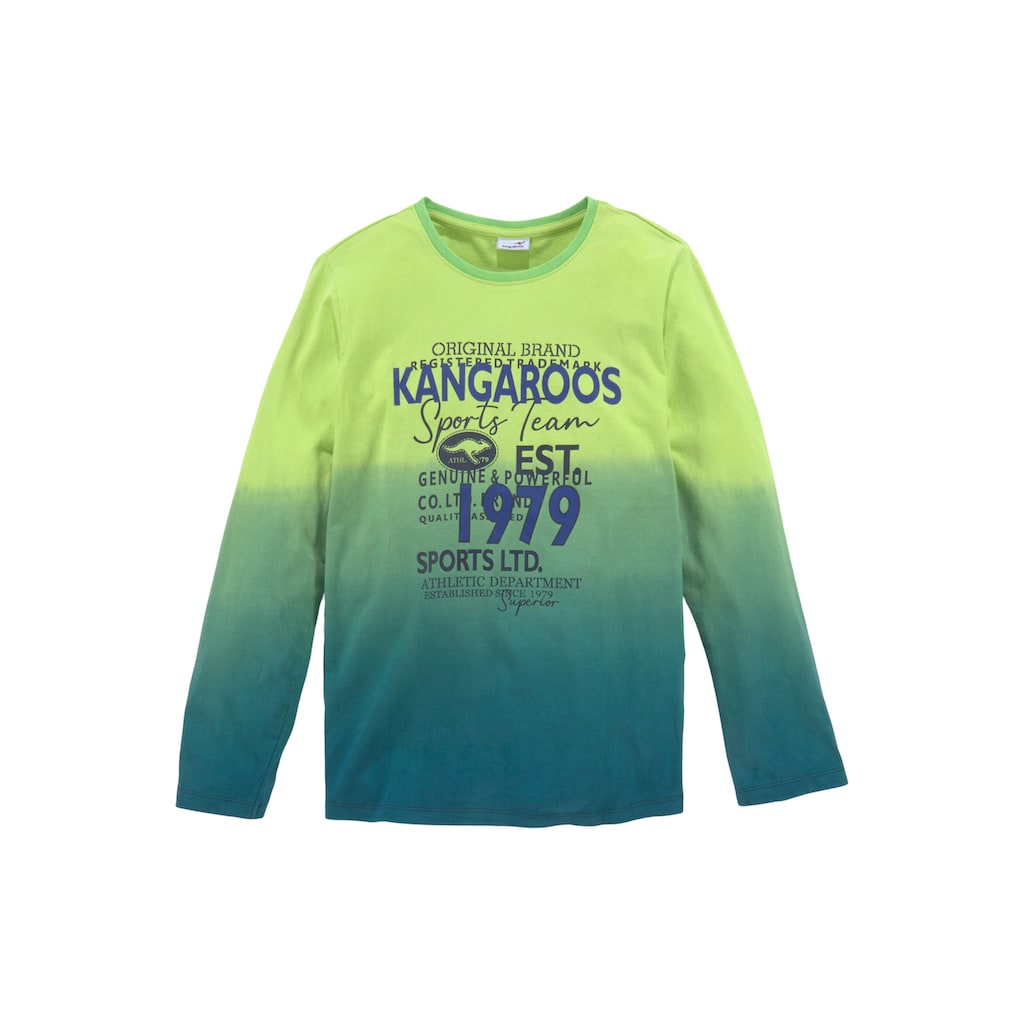 KangaROOS Langarmshirt »mit Farbverlauf«, Dip Dye