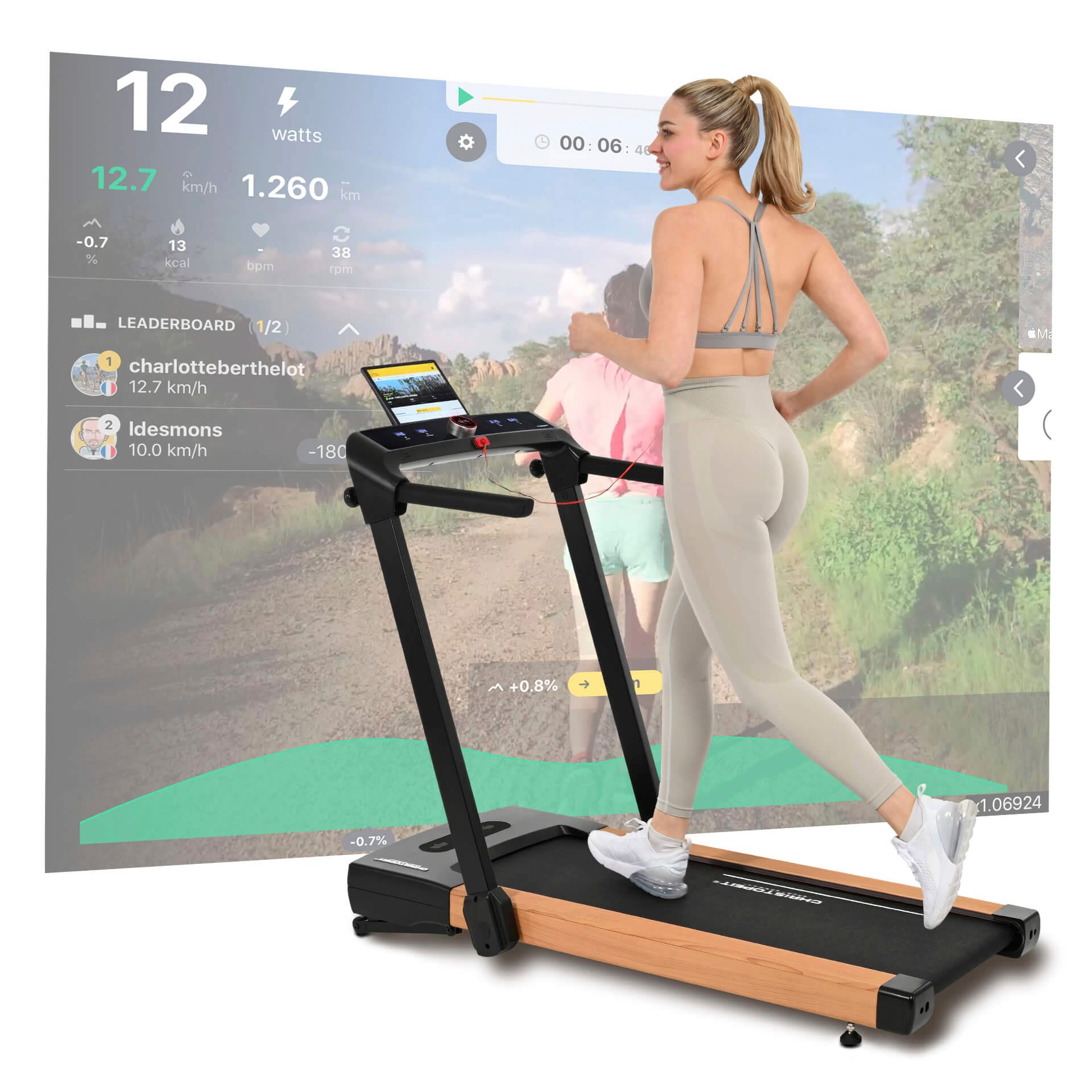 Christopeit Sport® Laufband »2 in 1 S«, (1 tlg., inkl. Bluetooth-Musikboxen), bis max. 14 km/h, klappbar