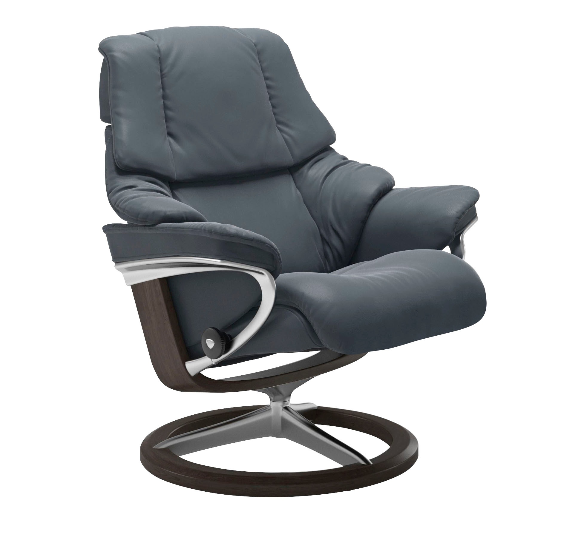 Stressless® Relaxsessel »Reno« Set, Relaxsessel mit Hocker,  mit Hocker, mit Signature Base, Größe S, M & L, Gestell Wenge