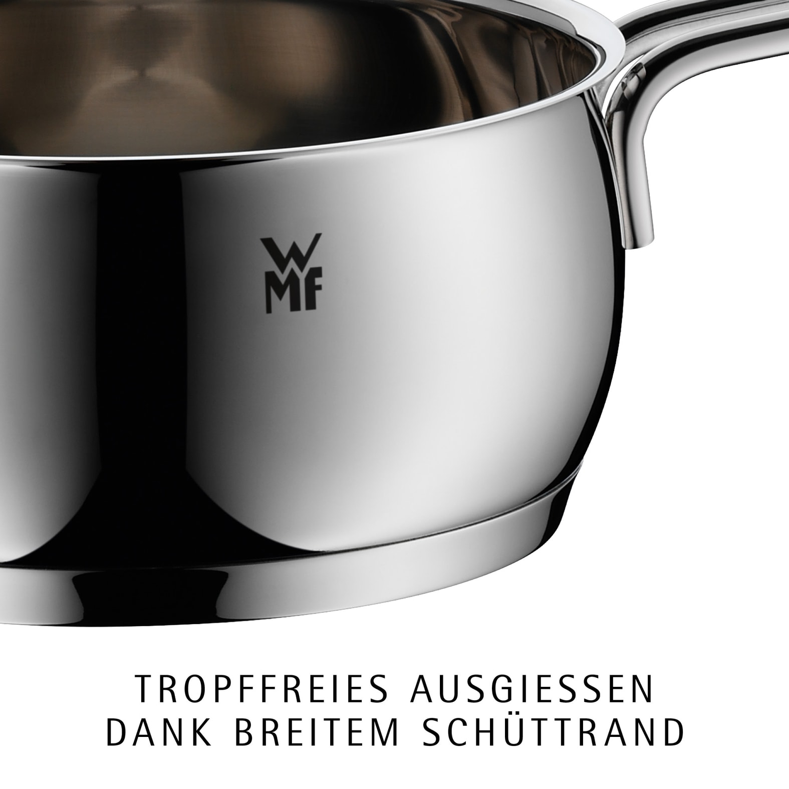 WMF Topf-Set »Quality One Induktion 5-teilig, Kochtopf Set mit Glasdeckel« Set, Bratentopf Ø 20 cm, Fleischtopf Ø 16/20/24 cm, Stielkasserolle Ø 16 cm, 5 Stk. tlg. Cromargan® Edelstahl Rostfrei 18/10