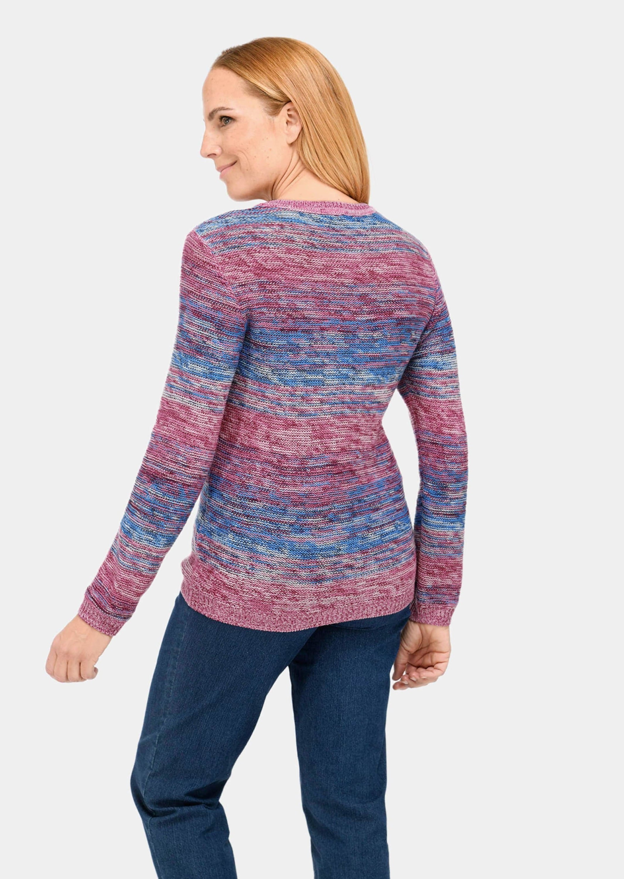 GOLDNER Strickpullover »Baumwollpullover mit Farbverlauf« Jedes Teil ein Unikat