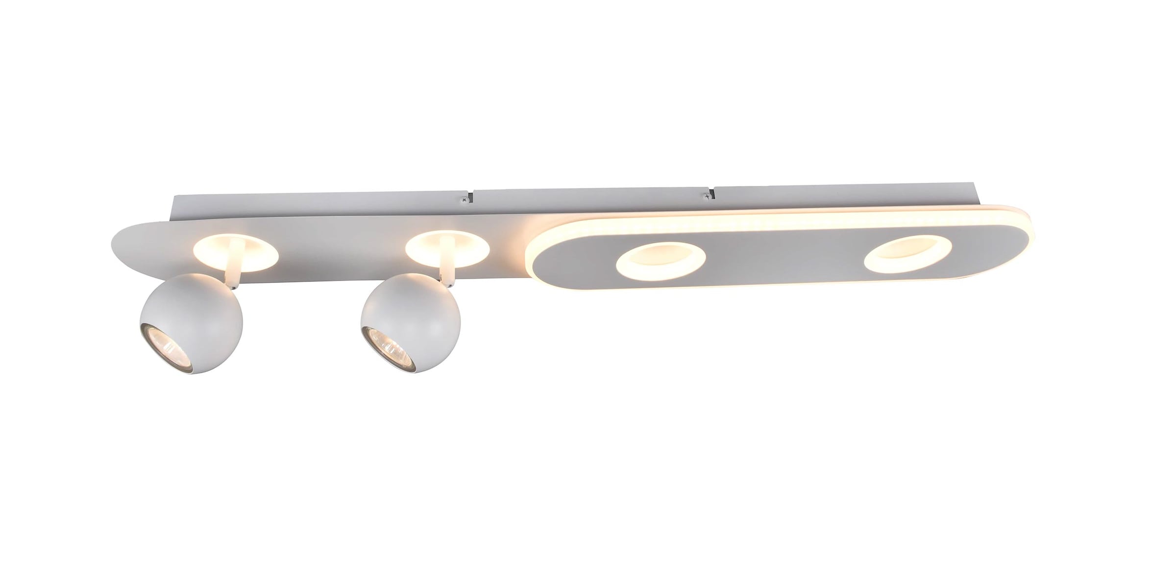 Brilliant LED Deckenleuchte »Irelia«, 2 flammig-flammig, 80 cm Breite, 2 x  GU10 + 3400 lm, warmweiß, schwenkbar, weiß online kaufen | mit 3 Jahren XXL  Garantie | Deckenlampen