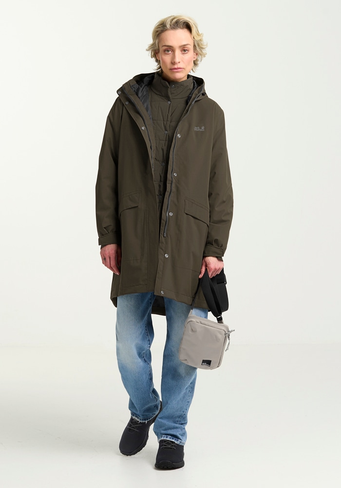 Jack Wolfskin 3-in-1-Funktionsmantel »WINTERDUNE 3IN1 COAT W«, 3in1, wasserdicht, Übergangsjacke