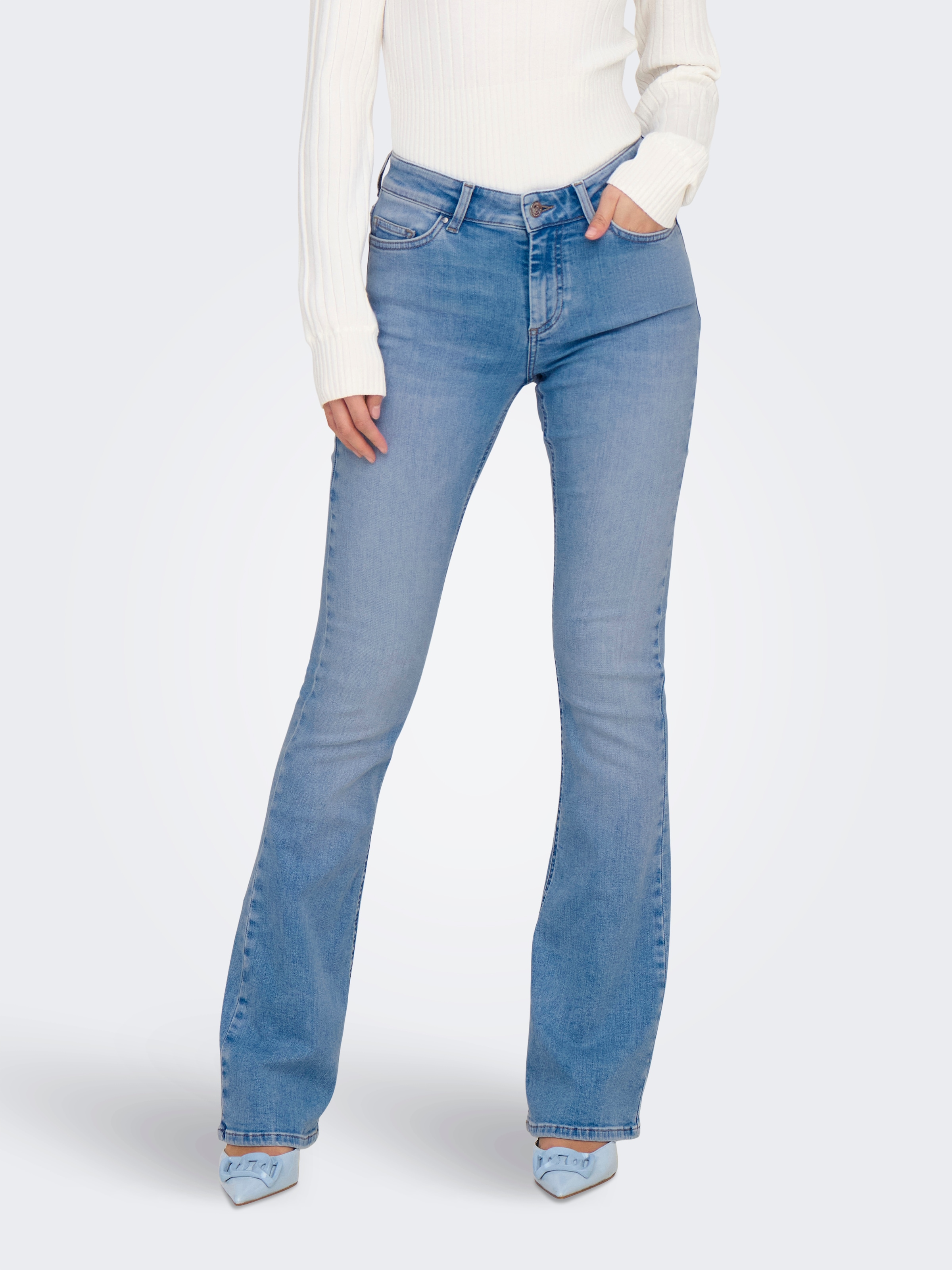 ONLY Bootcut-Jeans »ONLBLUSH MID FLARED DNM TAI198 NOOS«