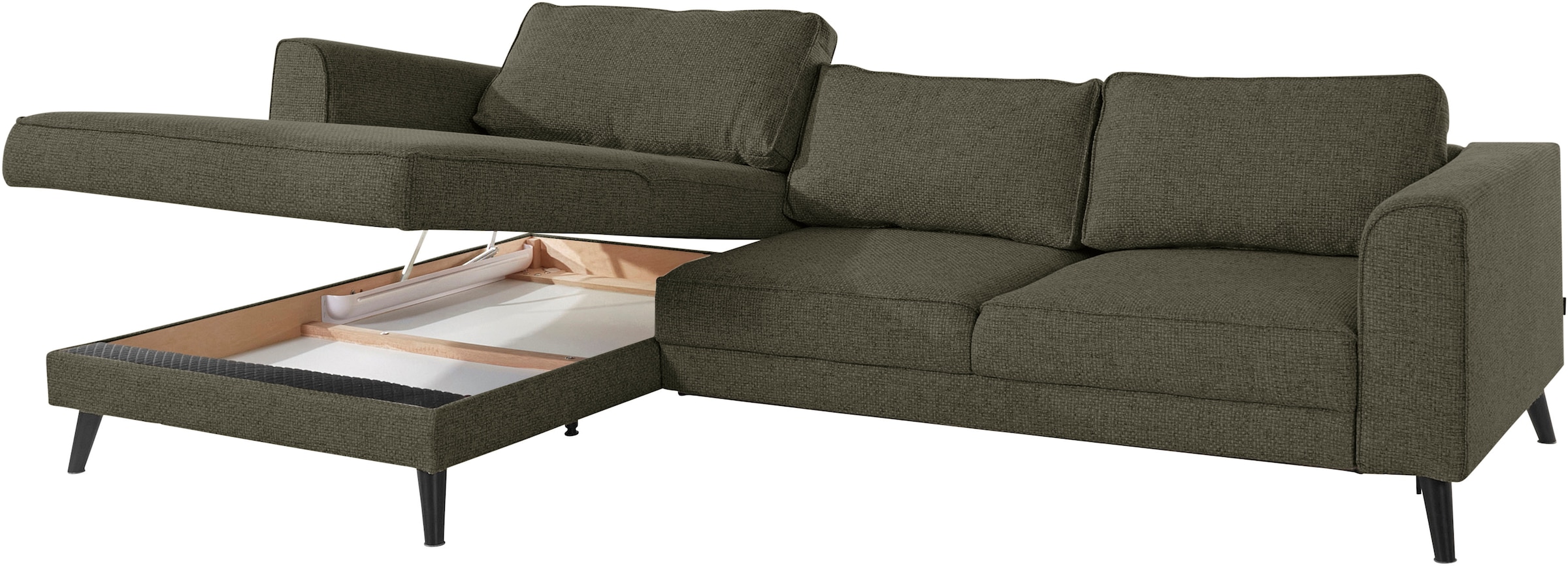 INOSIGN Ecksofa »Lumber Jack, elegant und bequem, Breite 280, hoher Fuß, L-Form«, in moderner Optik