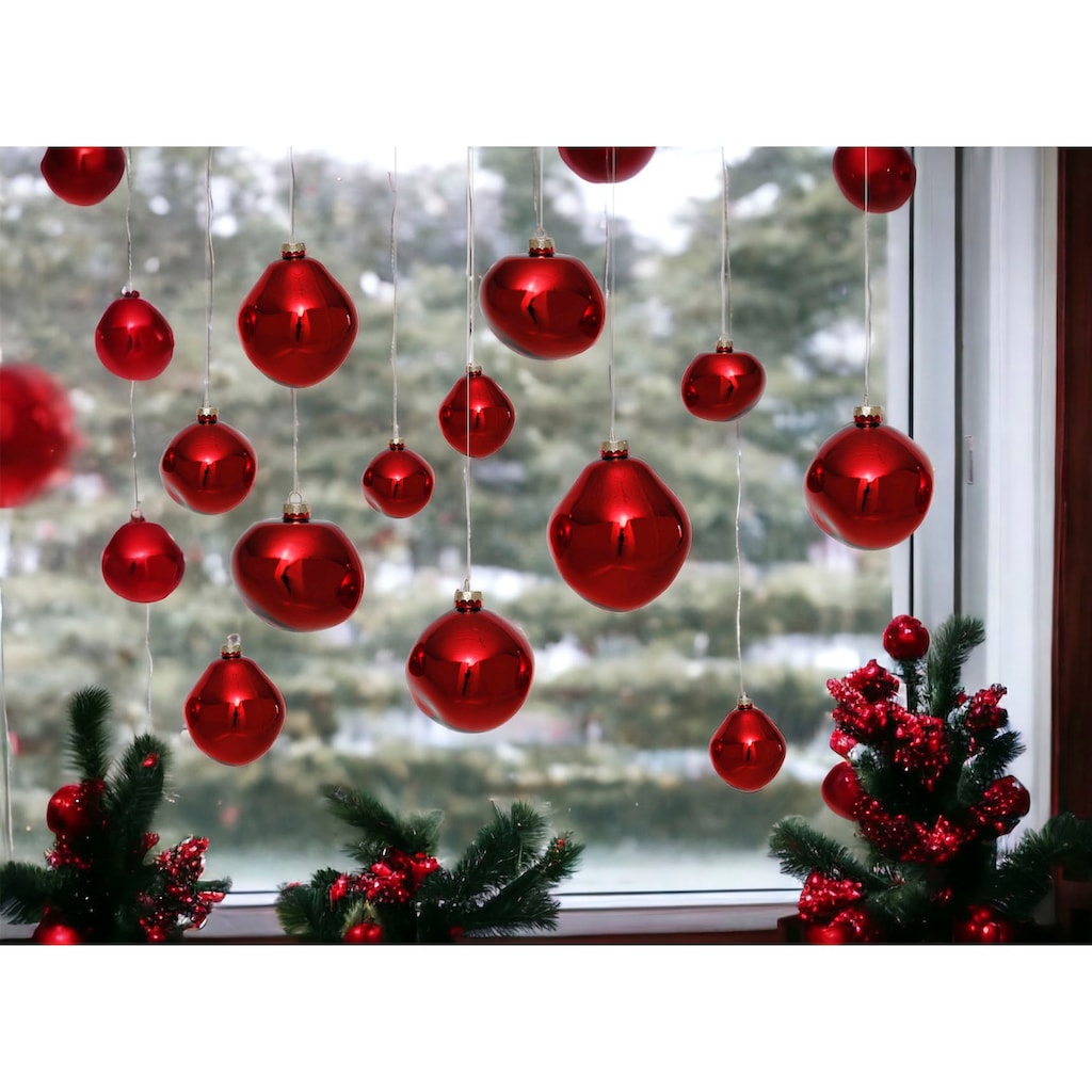 Leonique Weihnachtsbaumkugel »Birdelle glänzend, Weihnachtsdeko, Christbaumschmuck, Christbaumkugeln«, (Set, 12 St.)