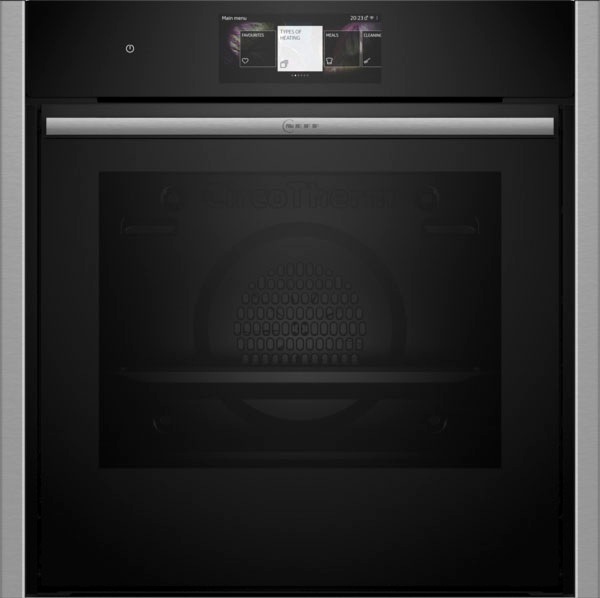 NEFF Pyrolyse Backofen N 90 "B64CT73N0" mit Teleskopauszug nachrüstbar mit Hydrolyse Versenkte Slide & Hide Ofentür & starkem Pyrolyse-Duo