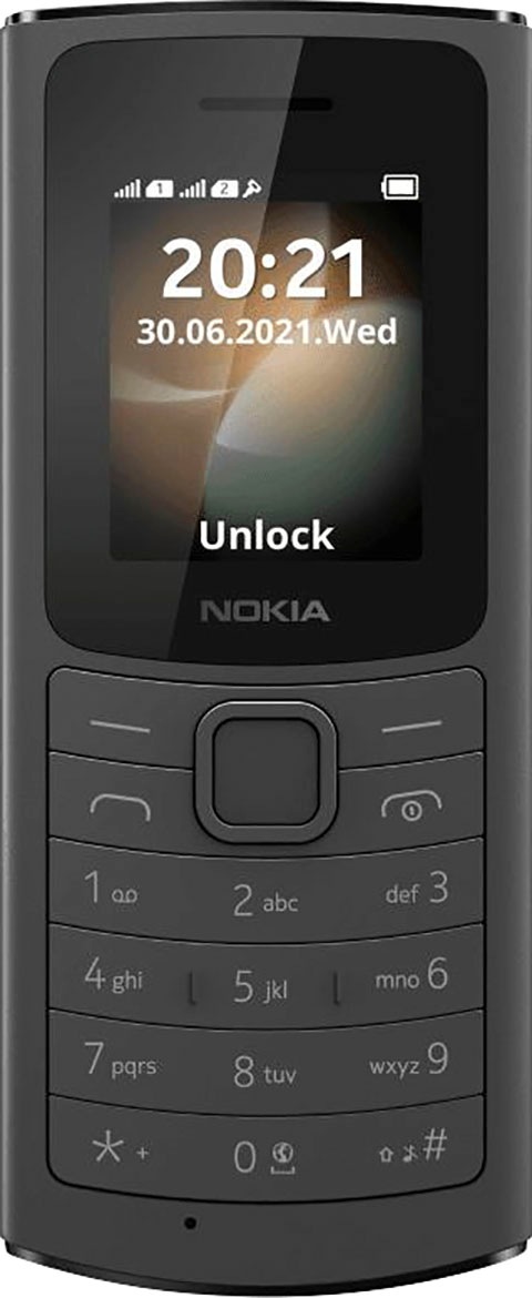 Nokia Handy »110 4G«, schwarz, 4,57 cm/1,8 Zoll, 0,12 GB Speicherplatz, 0,1  MP Kamera ➥ 3 Jahre XXL Garantie | UNIVERSAL