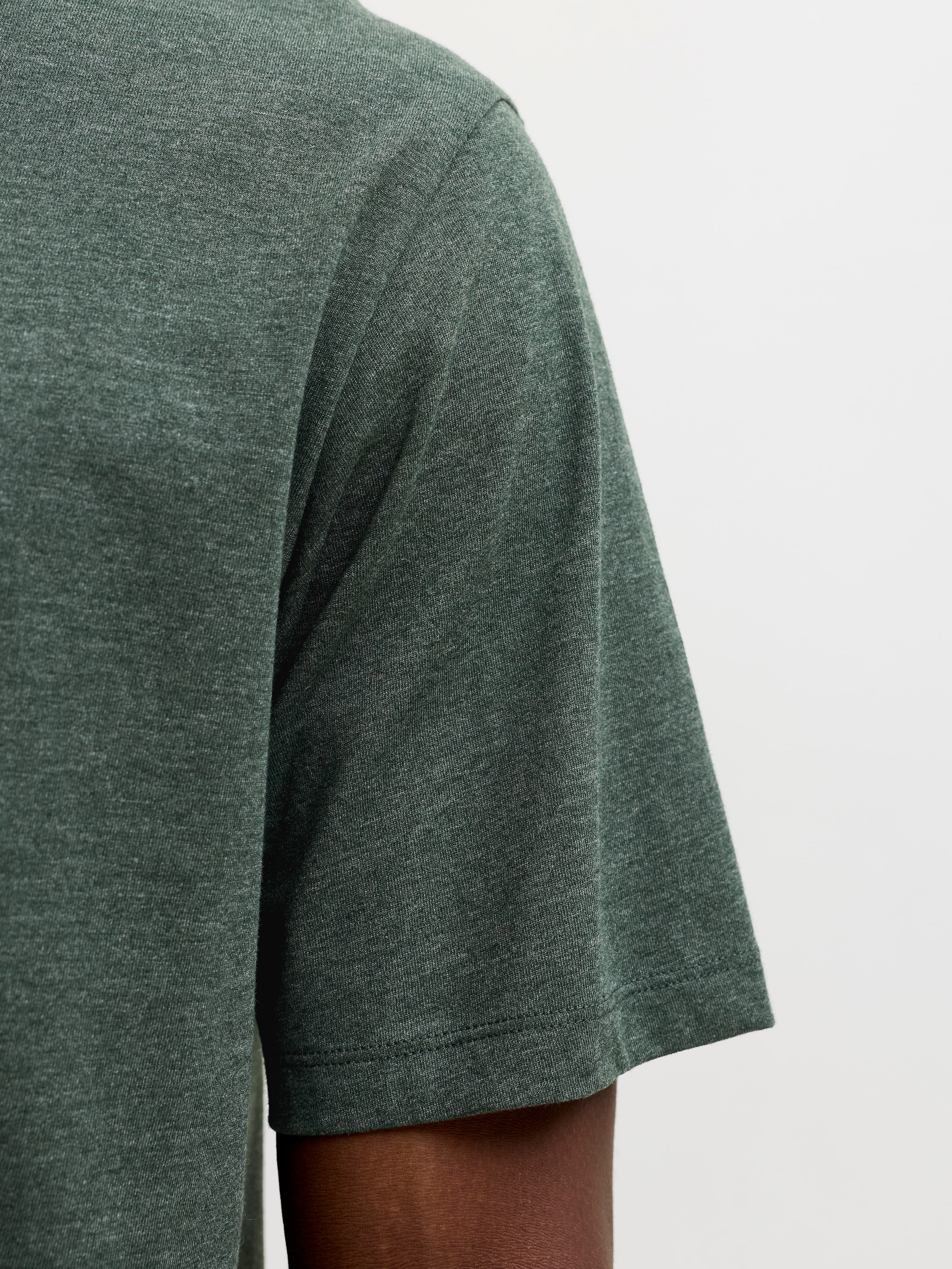 Jack & Jones Rundhalsshirt »JJEORGANIC MELANGE TEE SS O-NECK NOOS« Baumwollmischung, regular fit