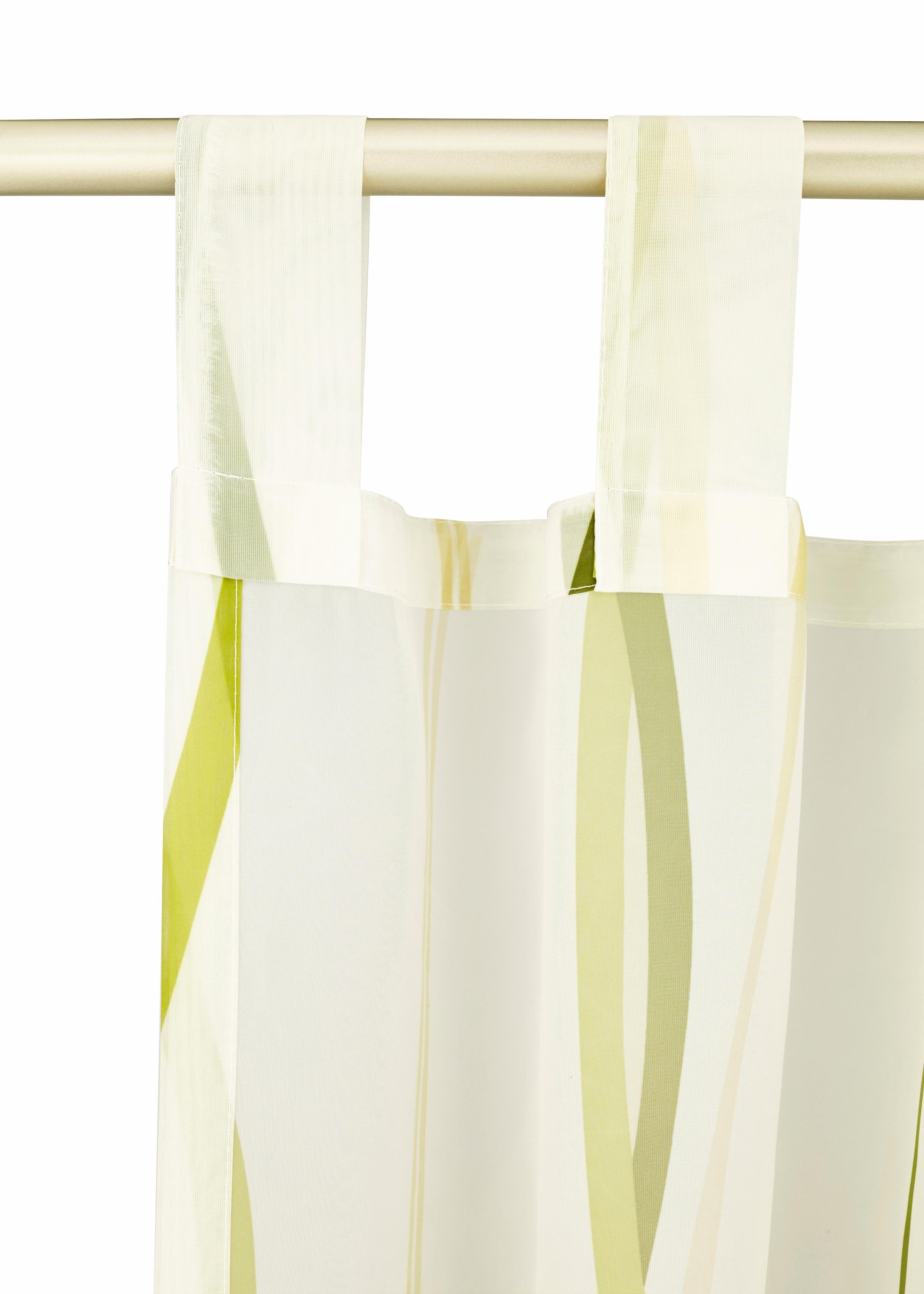 2-er home Voile, »DIMONA«, Wellen (2 my St.), Polyester, Gardine Set,