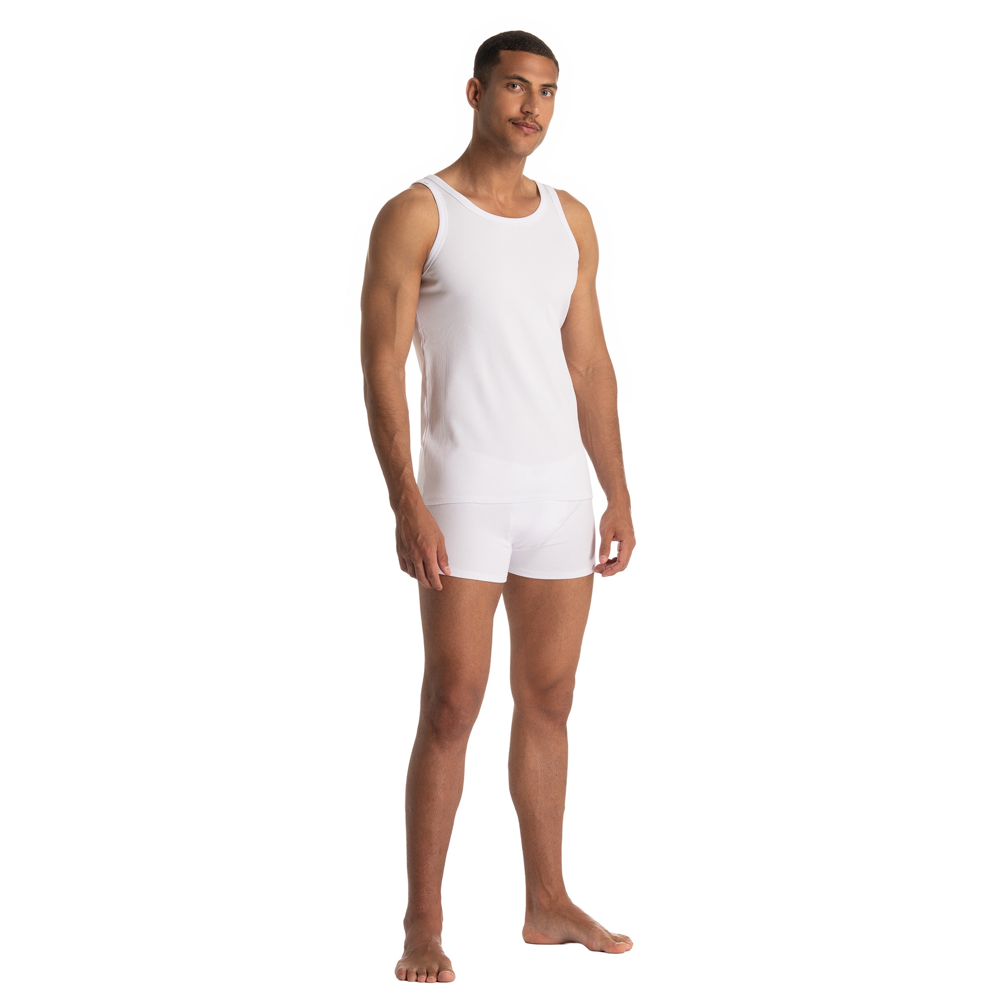 Bruno Banani T-Shirt »FINE RIB« mit Rundhalsausschnitt, Cotton-Mix, elastisch