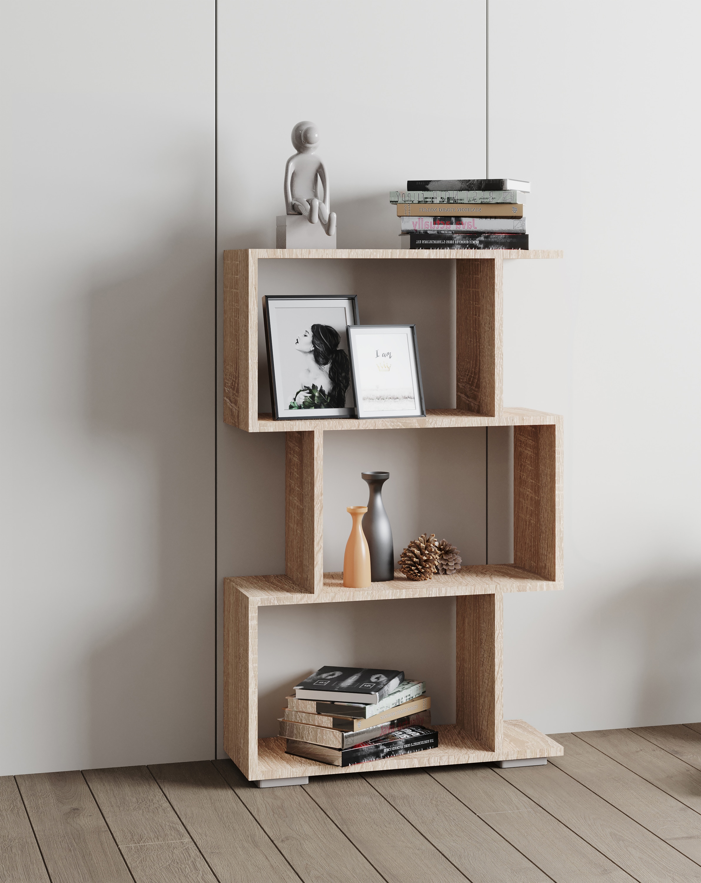 VCM Standregal »Holz Raumteiler Stand Regal Deko Bücher Palusa M« 1 Stk. tlg.