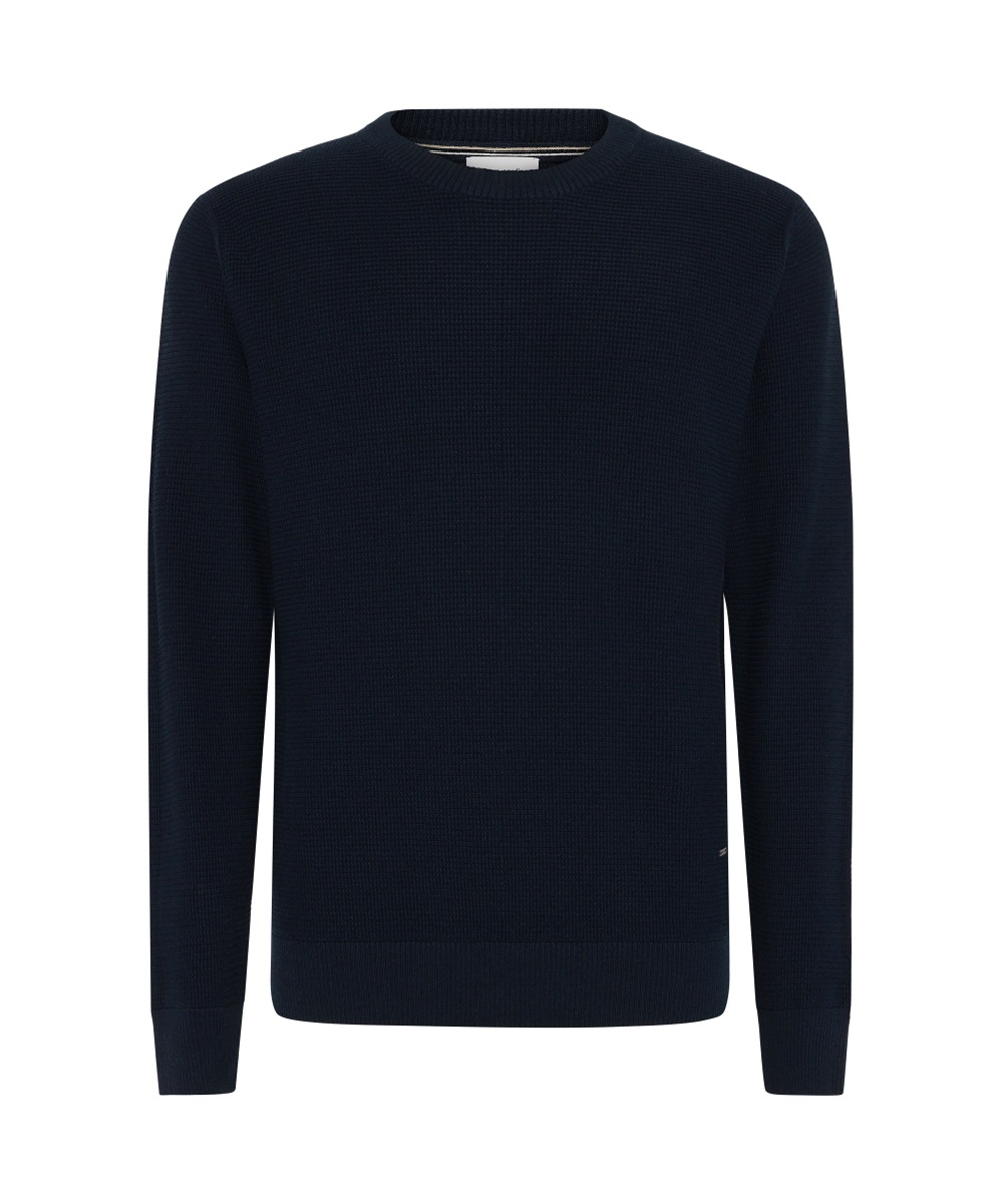 Pierre Cardin Rundhalspullover mit Waffelstruktur- Muster