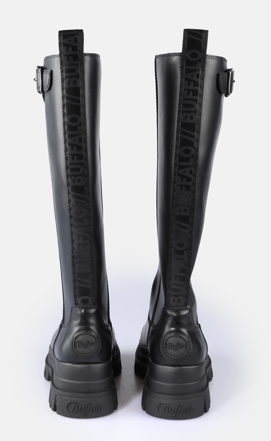 Buffalo Stiefel »ASPHA RIDING BOOT HI«  , Plateau, Langschaftstiefel, Reitstiefel mit verstellbaren Schnallen