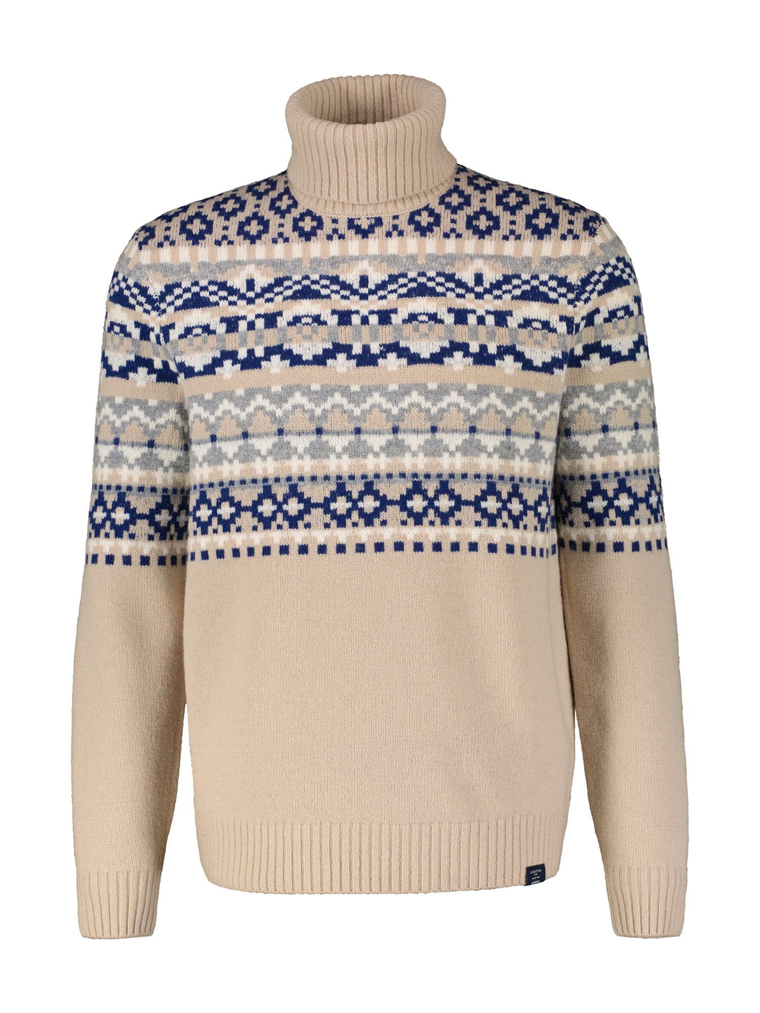 Rollkragenpullover »LERROS Woll-Cashmere-Jacquardpullover, Rollkragen«