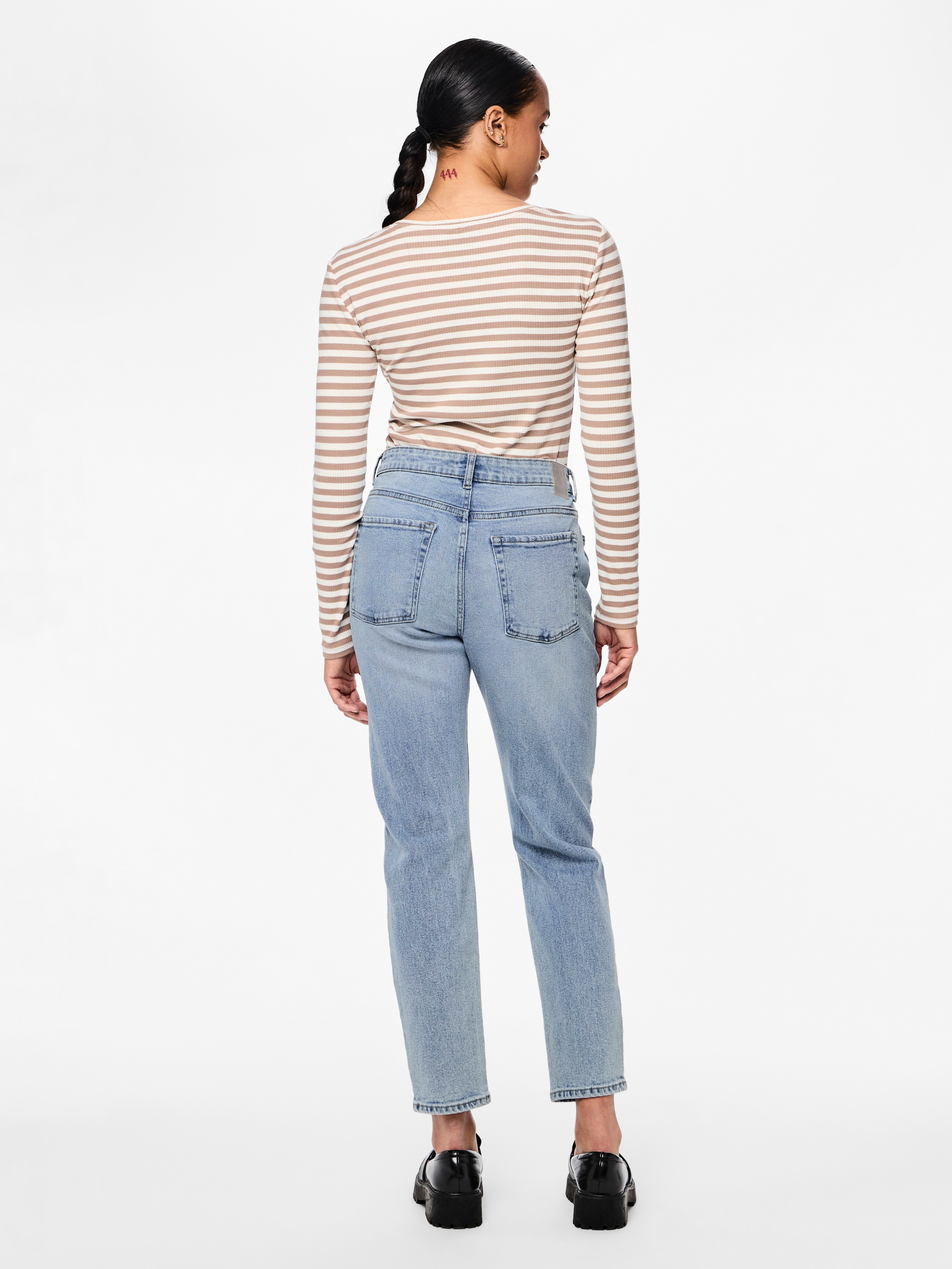 pieces High-waist-Jeans »PCBELLA HW TAP ANK JEANS LB302 NOOS«
