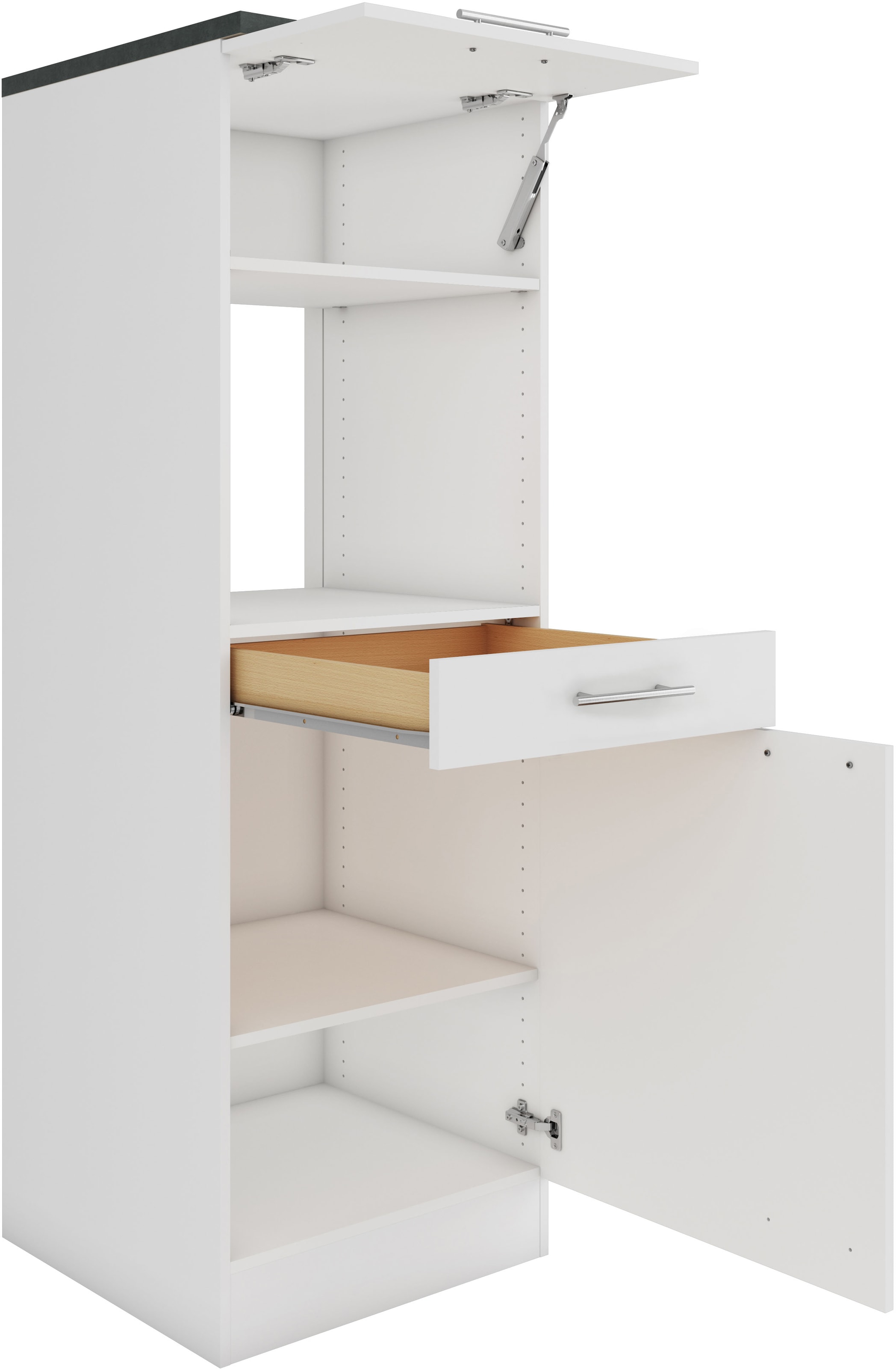 OPTIFIT Mikrowellenumbauschrank »Bella«, Breite 60 cm, Nischenmaße B/T/H 56,7/55,5/44,8 cm