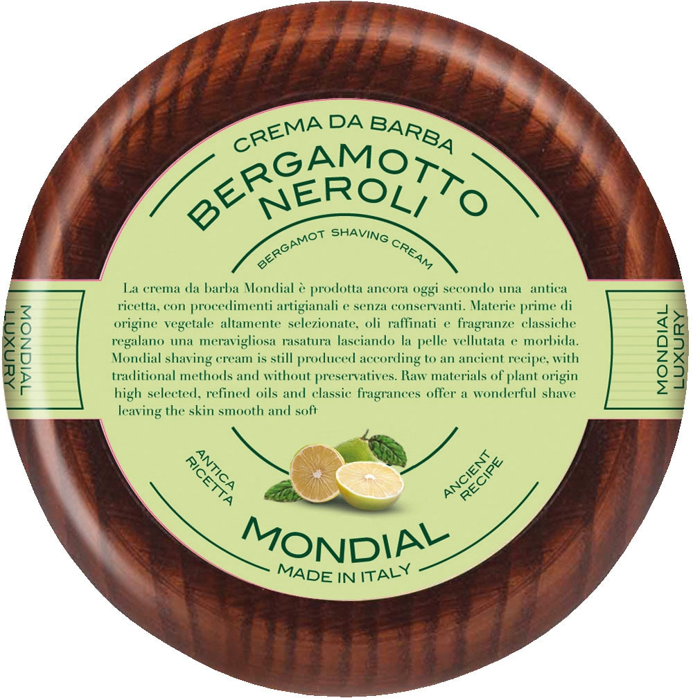 Mondial Antica Barberia Rasiercreme »Luxury Shaving Cream Wooden Bowl  Bergamotto Neroli« mit 3 Jahren XXL Garantie