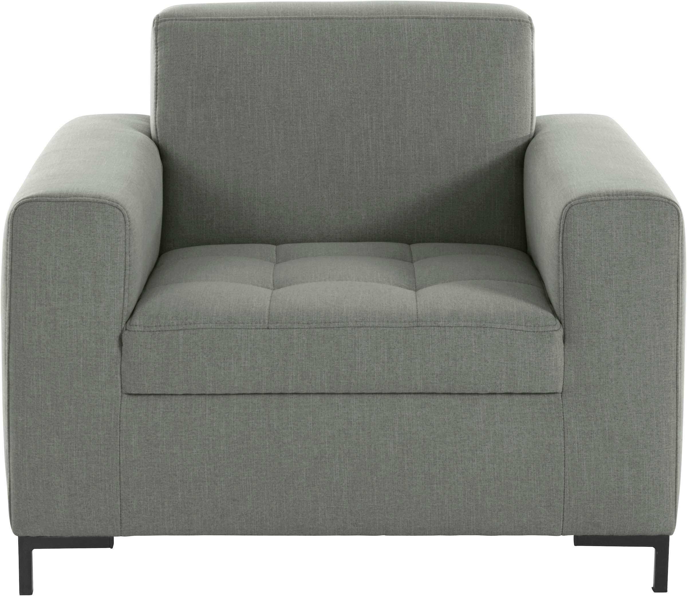 OTTO products Sessel »Grazzo«, hochwertige Stoffe aus recyceltem Material, Steppung im Sitzbereich