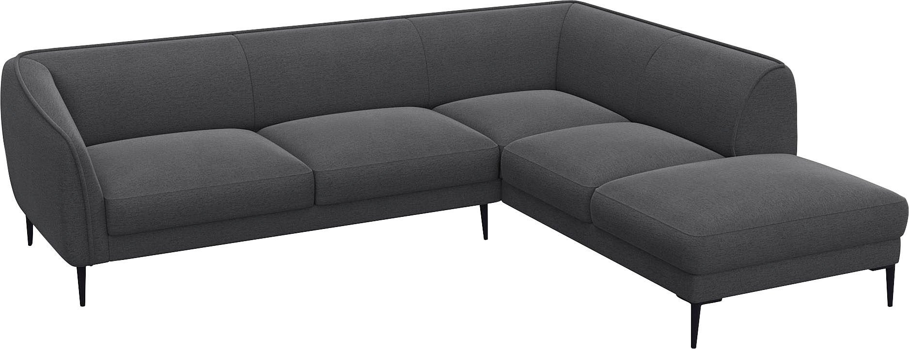 FLEXLUX Ecksofa »Belle Designsofa, L-Form, B/T 268/209 cm« Skandinavisches Design, In hochwertiger Verarbeitung