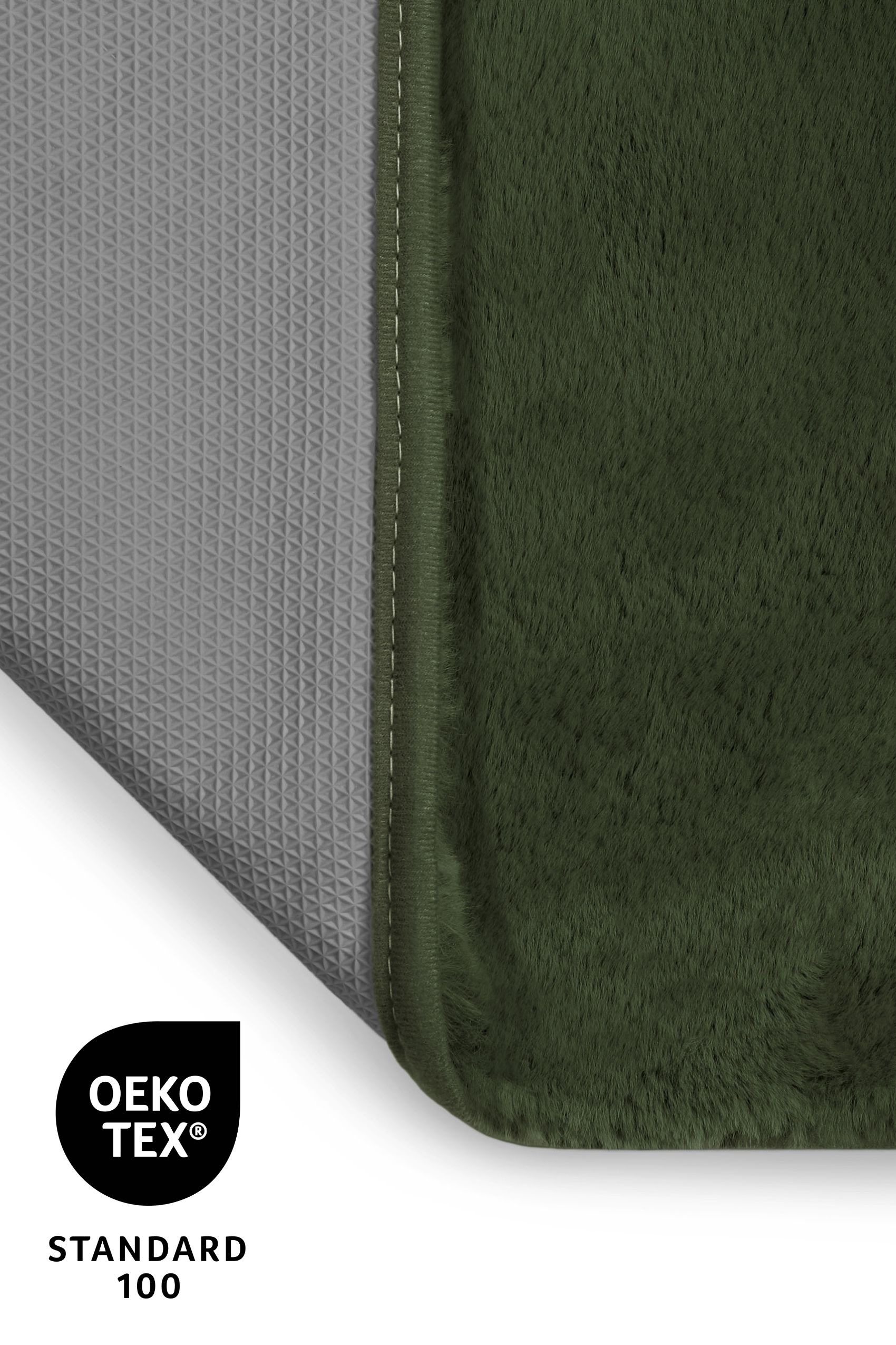 OTTO home Badematte »Lennja« Höhe 25 mm rutschhemmend beschichtet fußbodenheizungsgeeignet Badteppich, getuftet, Uni, antirutsch, flauschig  wie Kaninchenfell