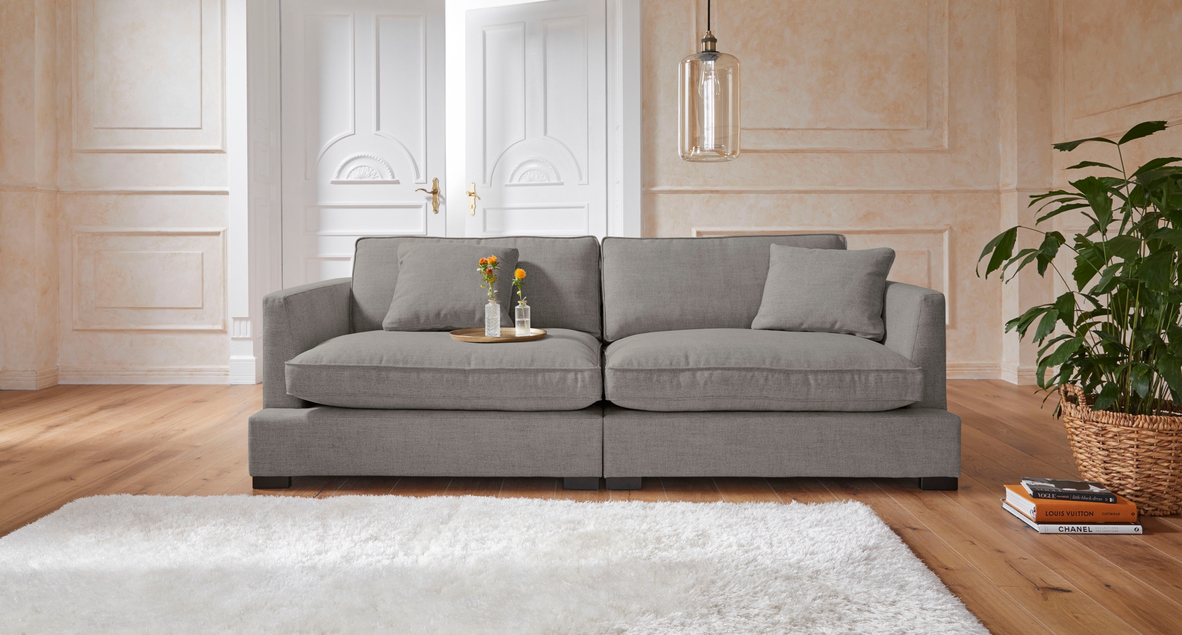 Guido Maria Kretschmer Home&Living 3-Sitzer »Annera«, weicher Sitzkomfort, mit extra tiefen Sitzflächen, Füllung mit Federn