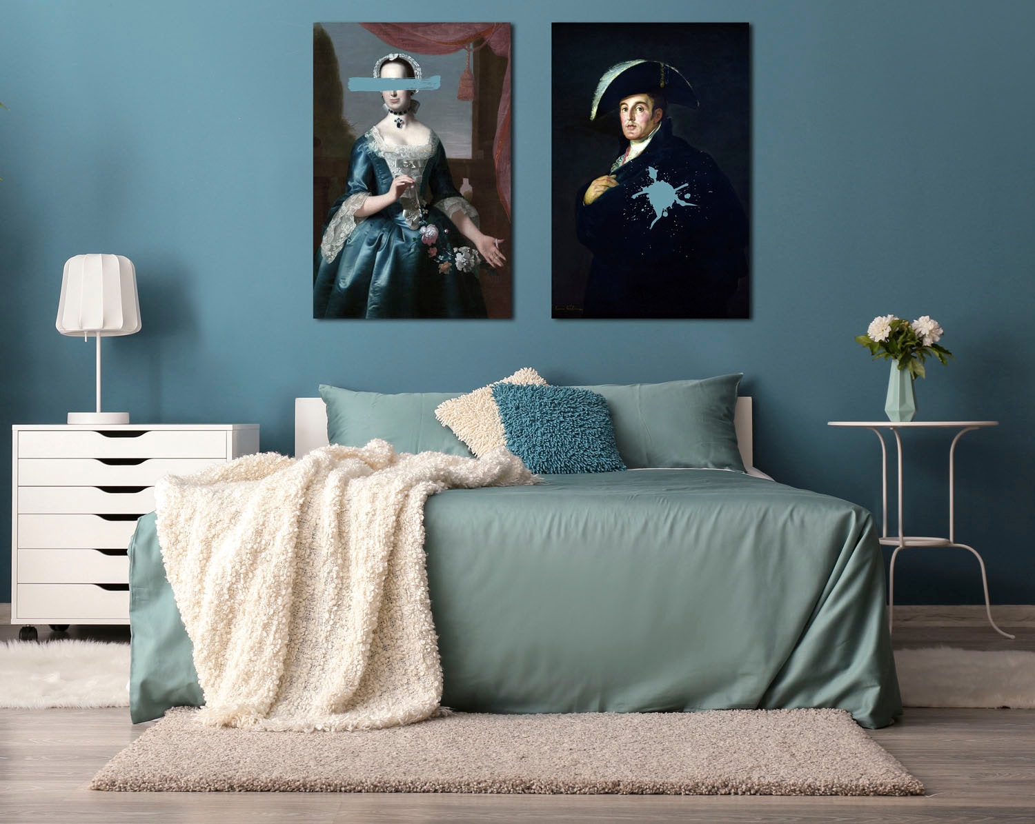 queence Acrylglasbild »Frau mit Farbklecks« Bilder von Frauen | Formen | Frau | Gemälde | Historische Persönlichkeiten | Kunst Fine Art-Print in Galeriequalität