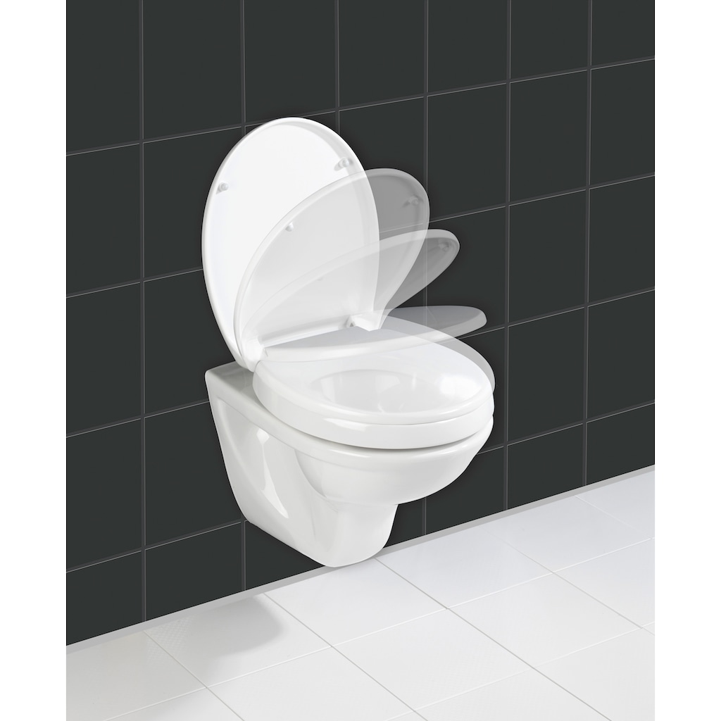 WENKO WC-Sitz »Secura Comfort«, mit Sitzflächenerhöhung und Absenkautomatik