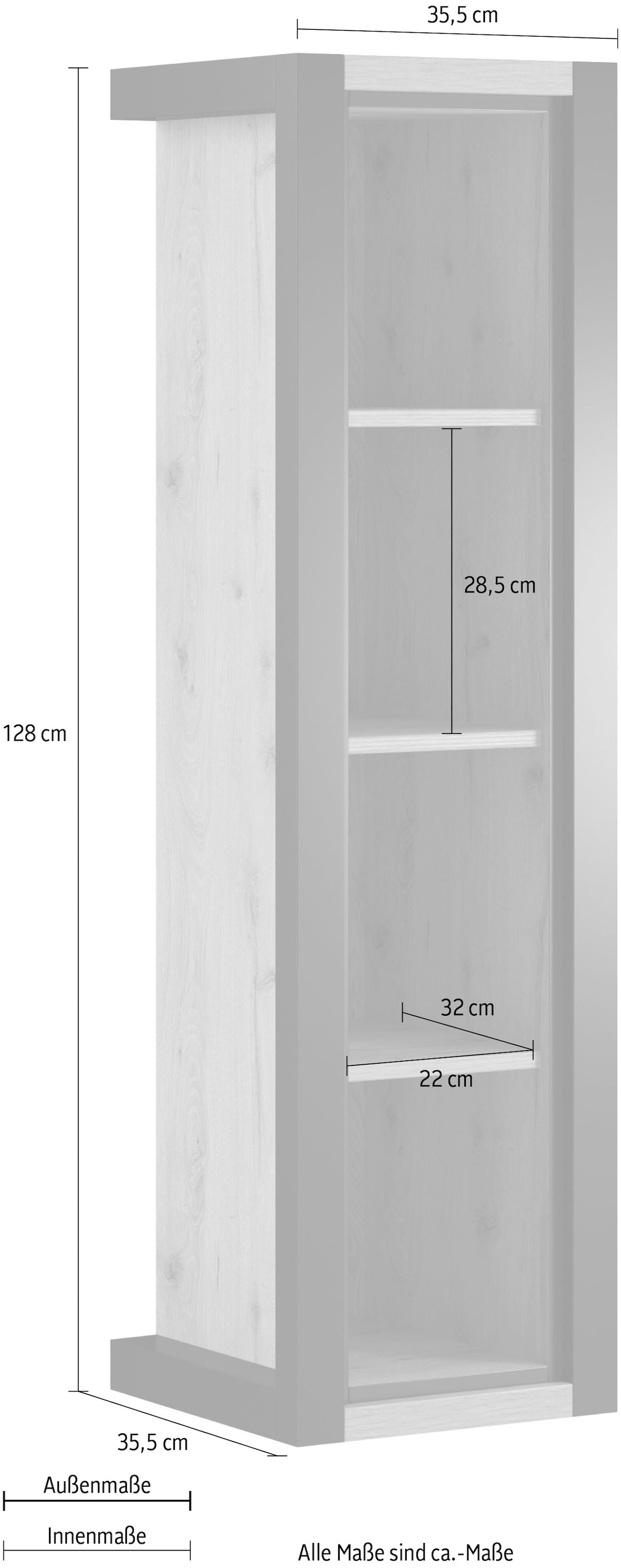 Home affaire Hängeregal »Aktiv«, Höhe 128 cm