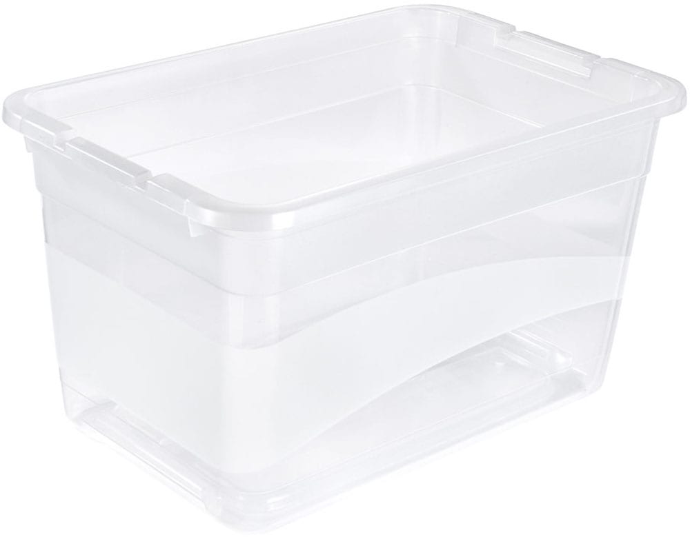 keeeper Aufbewahrungsbox »Cornelia, 4er Set,  52 L, 59,5 x 39,5 x 34 cm« durch Clips verschließbar, Griffe am Boden