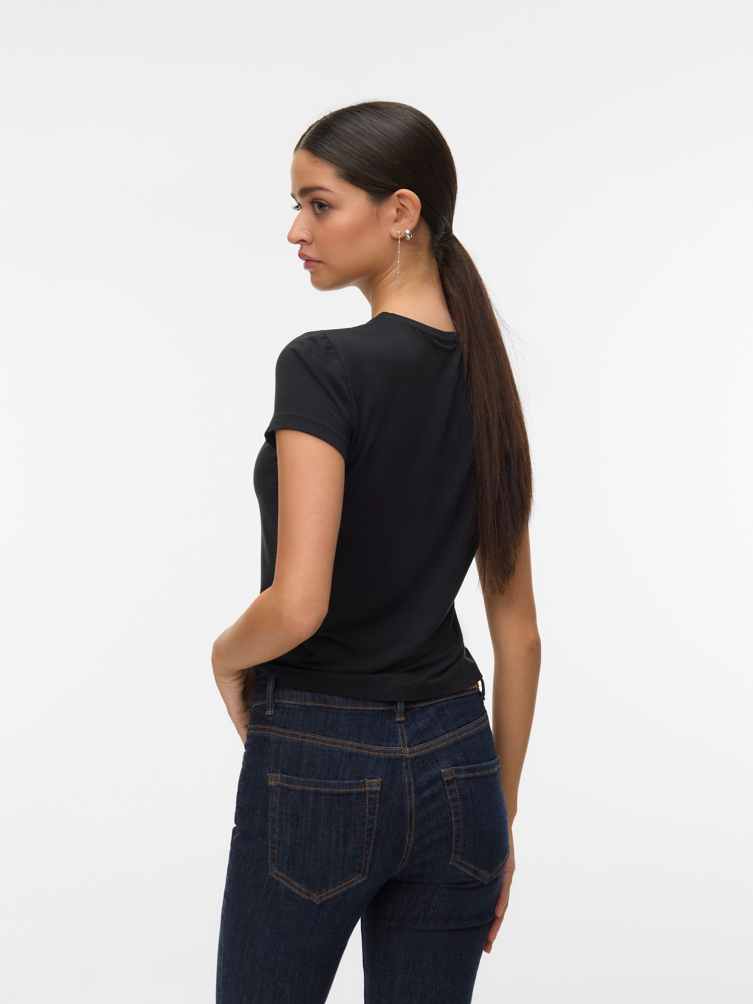 Vero Moda Kurzarmshirt »VMKYLIE SHORT SS TOP JRS NOOS« mit Stretch, Rundhals
