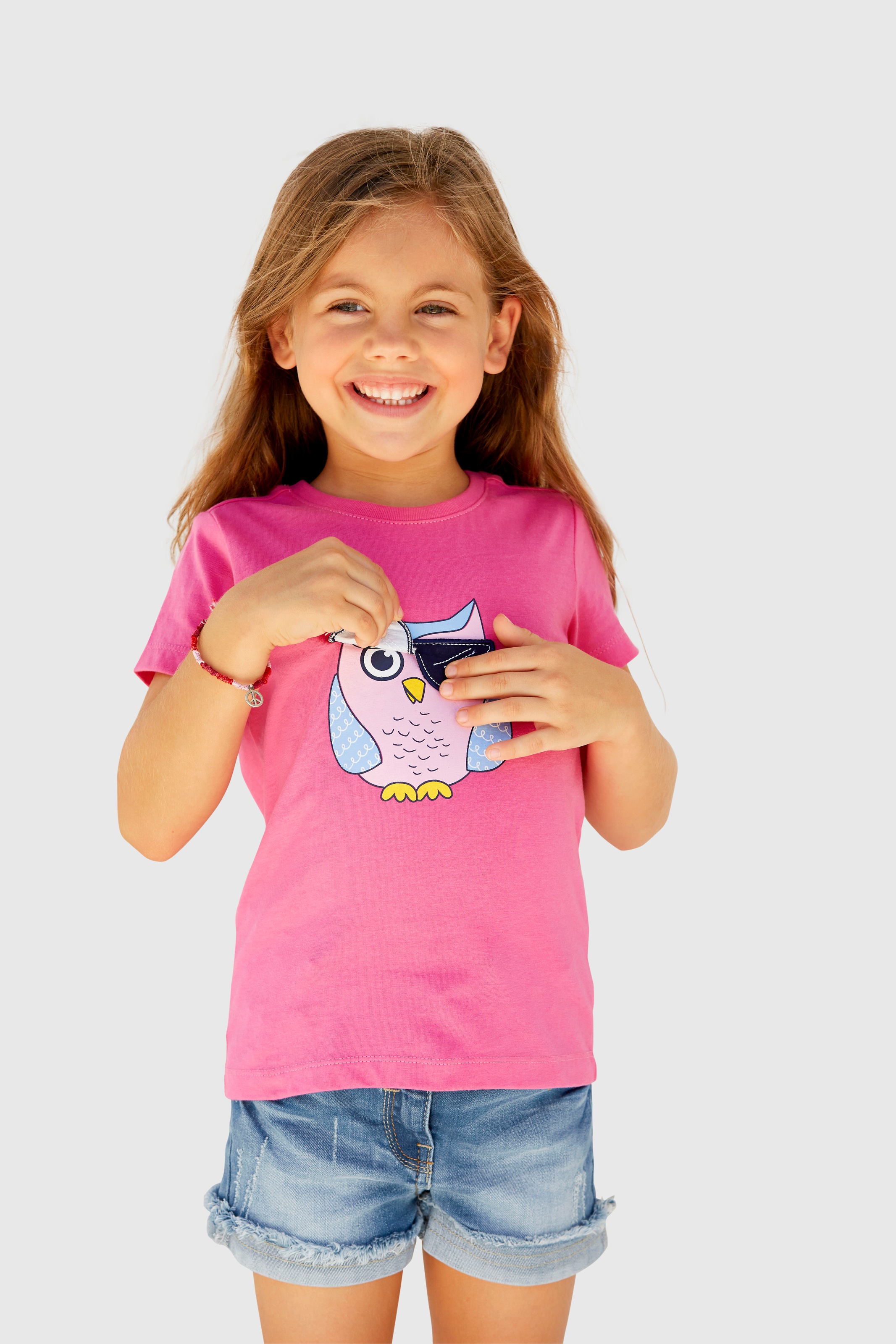 KIDSWORLD T-Shirt, mit Eulendruck und beweglicher Applikation kaufen
