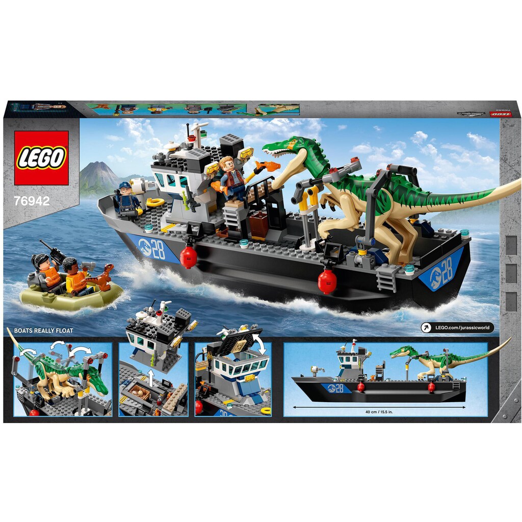 LEGO® Konstruktionsspielsteine »Flucht des Baryonyx (76942), LEGO® Jurassic World™«, (308 St.), Made in Europe