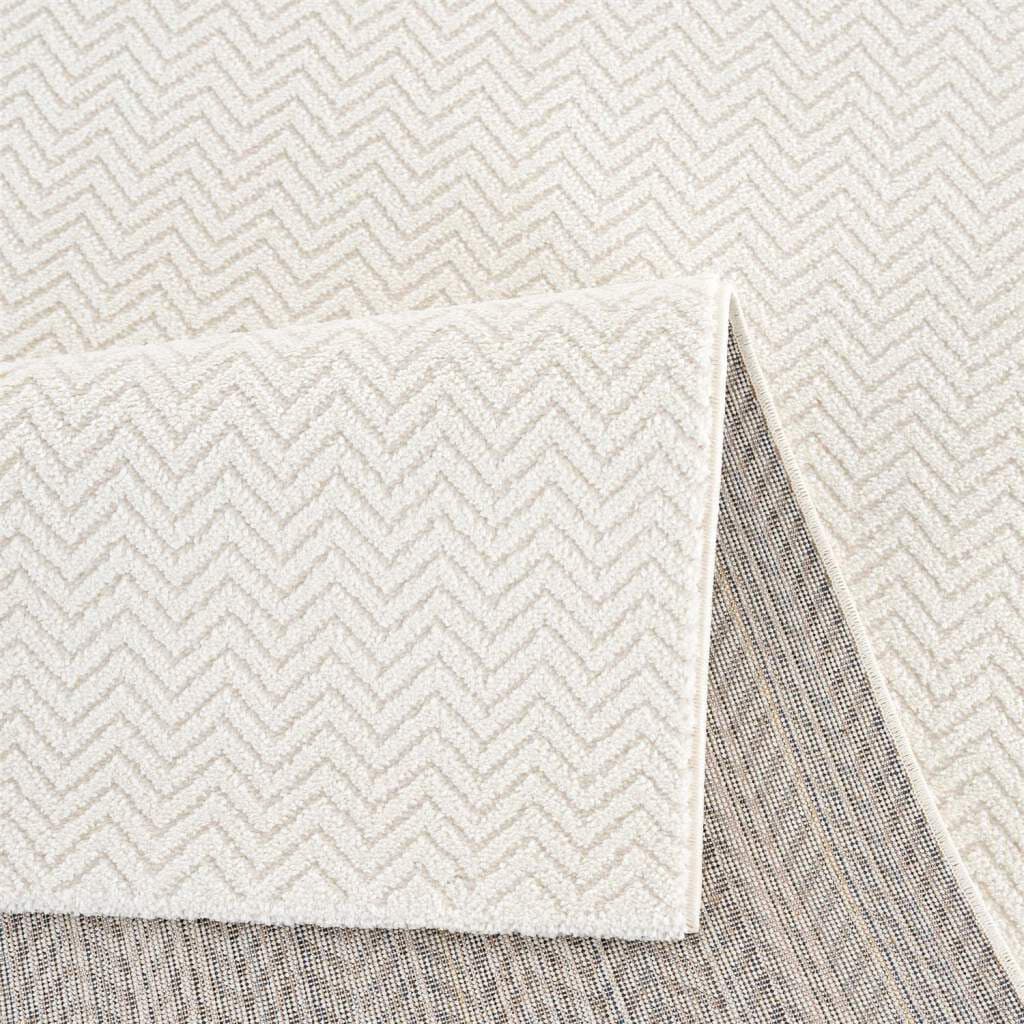 Carpet City Teppich »Friseé-Teppich FANCY805«, rechteckig, 12 mm Höhe, Läufer, Kurzflor, Einfarbig, 3D-Optik, Zickzack Look, Wohnzimmer