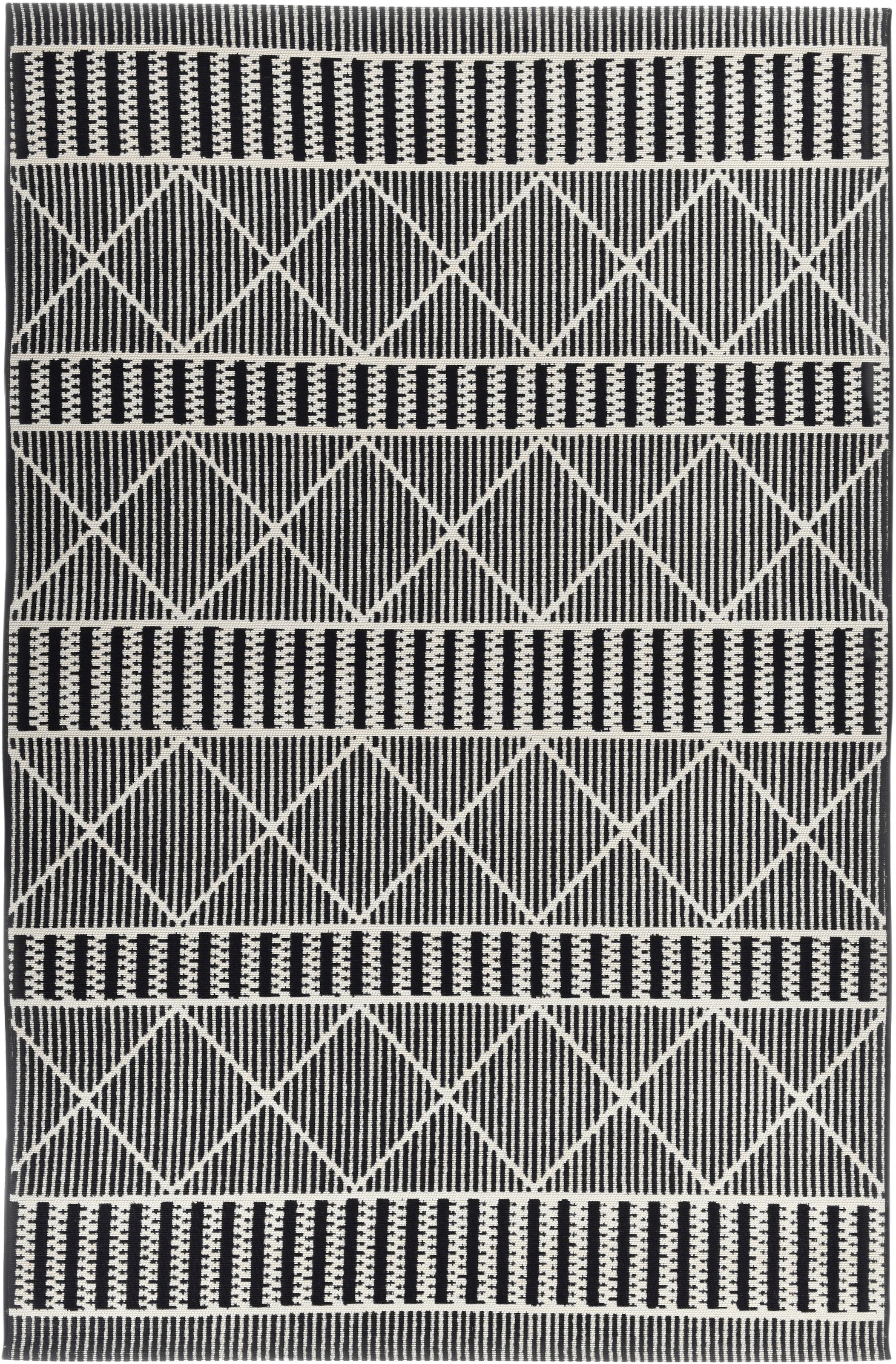TOM TAILOR HOME Teppich »Funky Outdoor Geometric«, rechteckig, 5 mm Höhe, Flachgewebe, modernes Rauten Design, Outdoor geeignet, Wohnzimmer