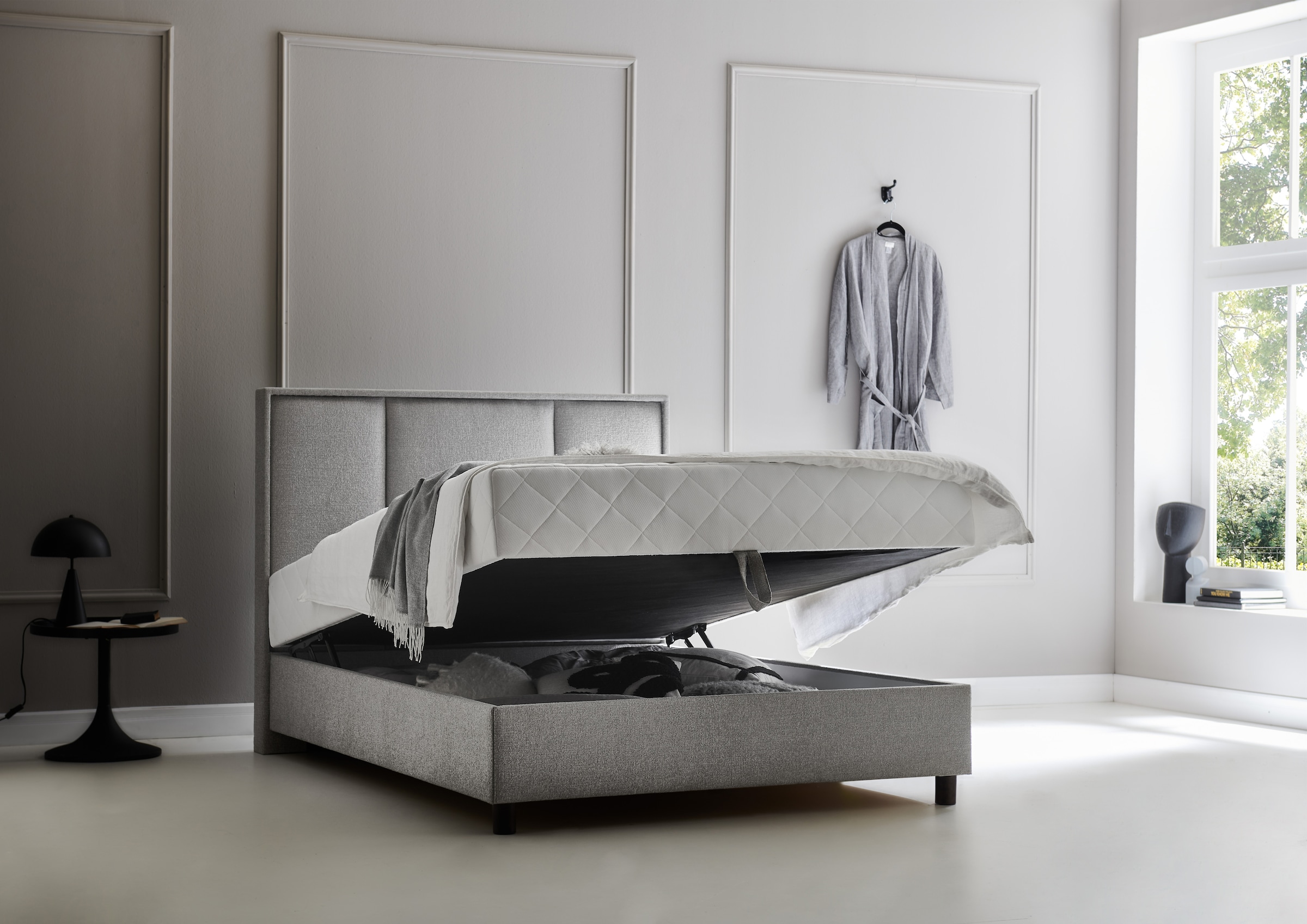 ATLANTIC home collection Boxbett »ARLA« mit Taschen-Federkernmatratze und Bettkasten