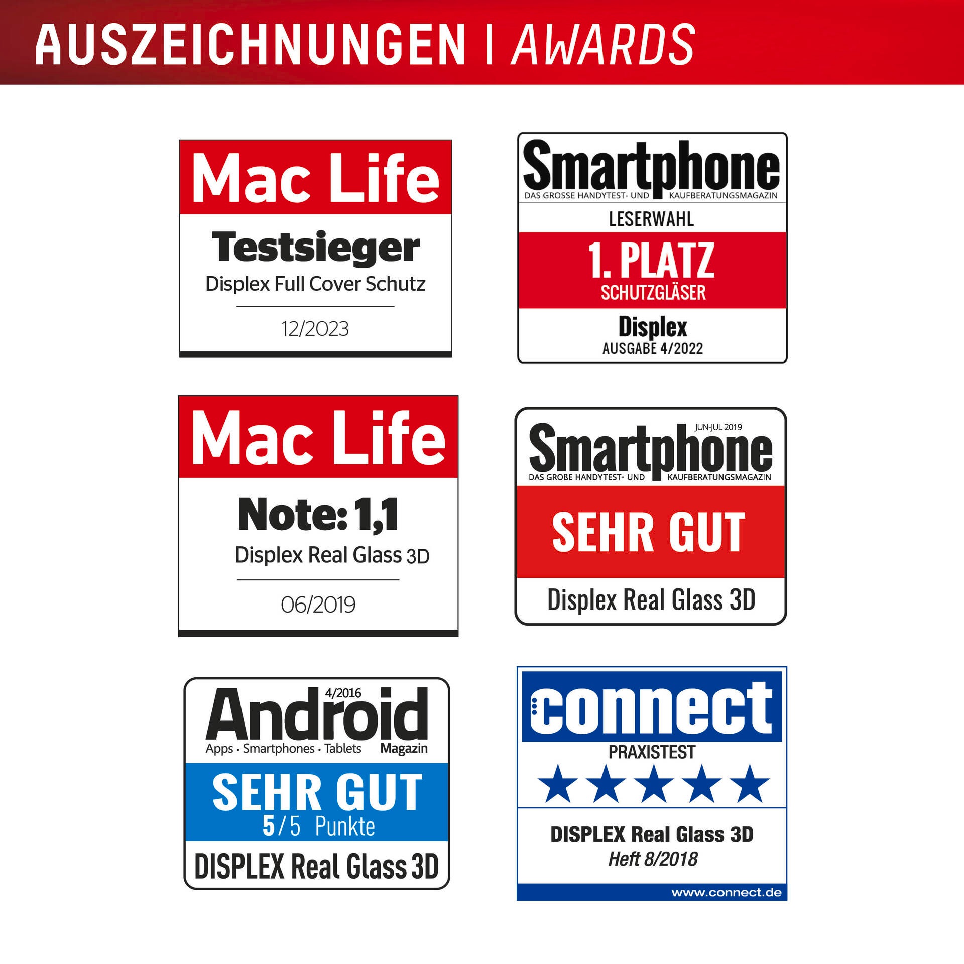 Displex Displayschutzglas »Premium Glass Screen Protector Full Cover« für Apple iPhone 17;Apple iPhone 17 Pro Displayschutzfolie, Schutzfolie, Bildschirmschutz, kratz- & stoßfest