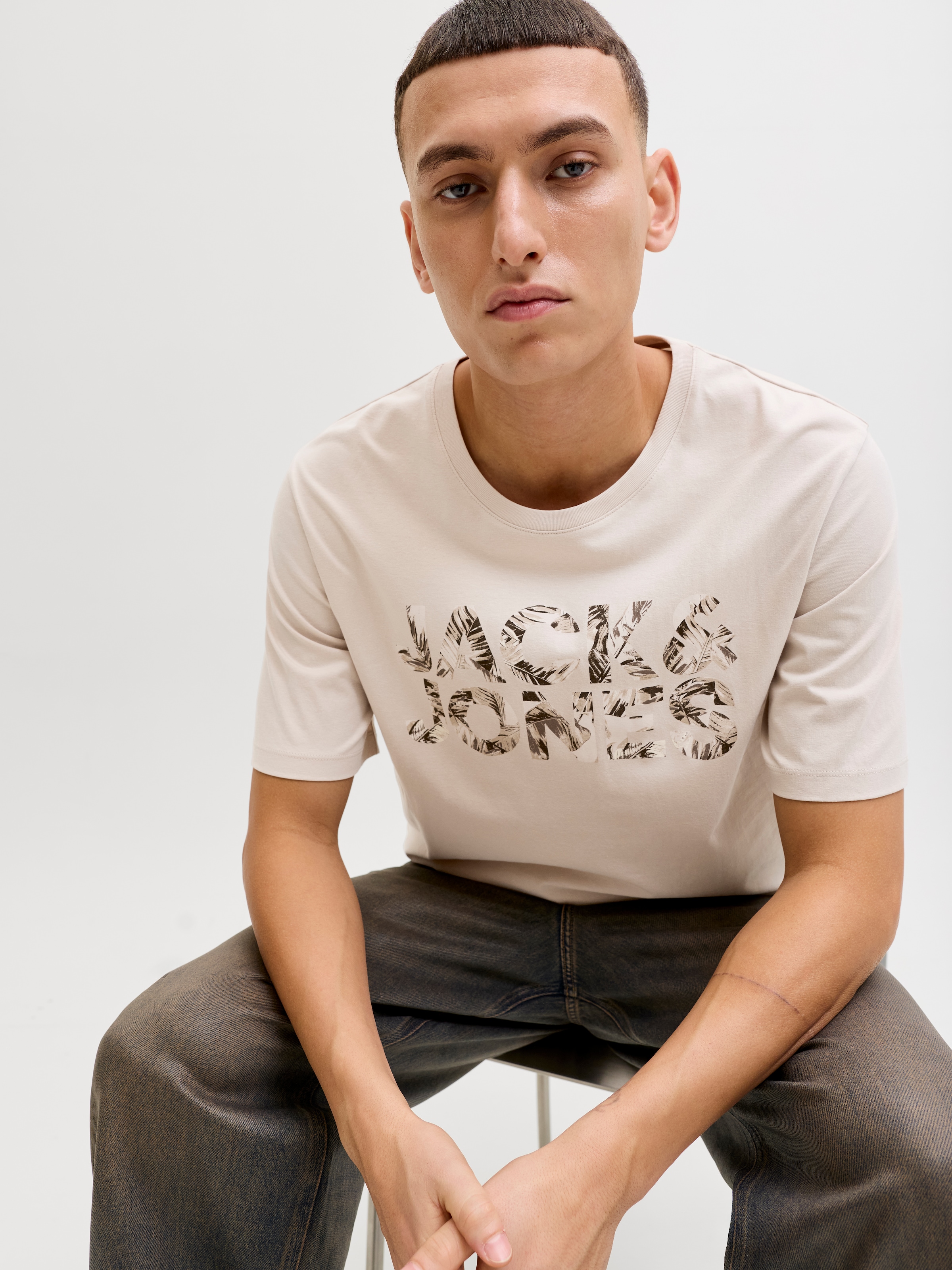 Jack & Jones Kurzarmshirt »JJEJEFF LOGO TEE SS SN« mit Logoprint