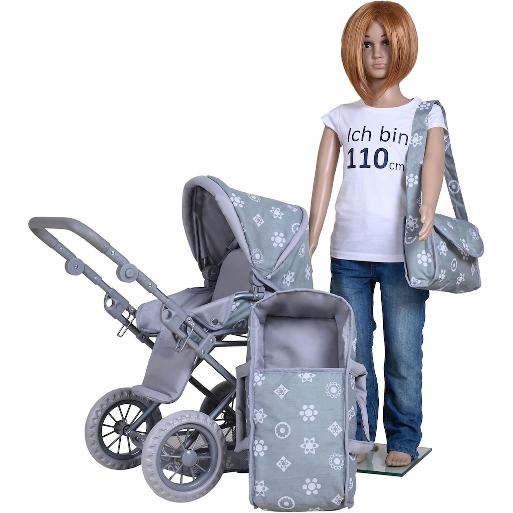 Knorrtoys® Kombi-Puppenwagen »Ruby - Royal Grey«