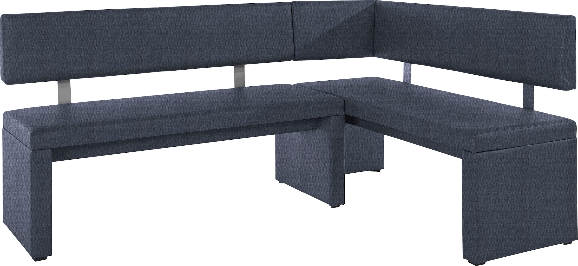 OTTO home, Eckbank »Charissa« in 3 Größen, verschiedene Qualitäten, dunkelblau (Capulet 4010), Holzwerkstoff, Massivholz,