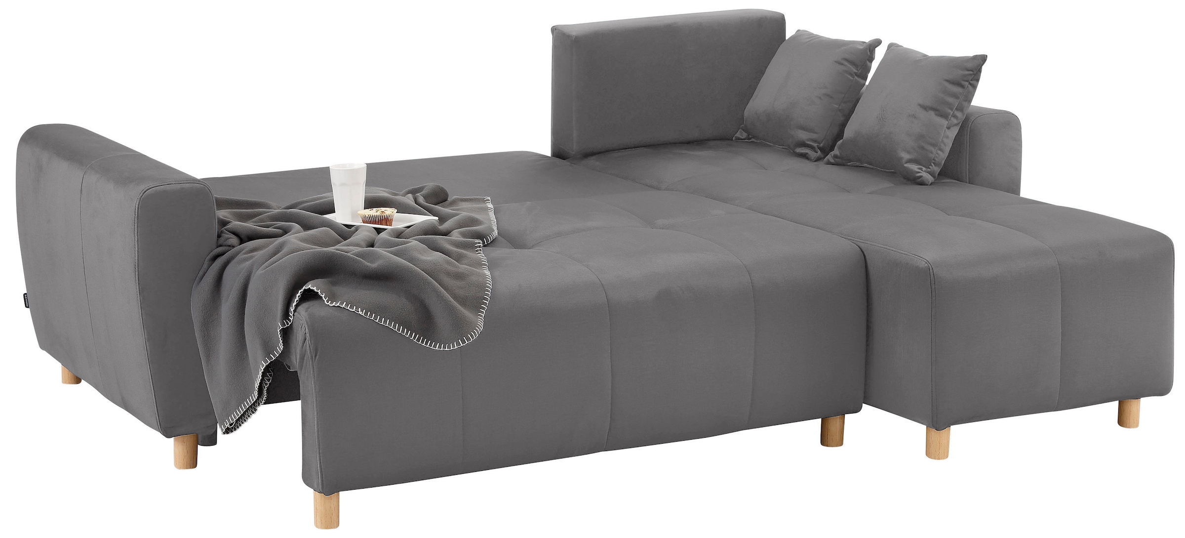Home affaire Ecksofa »Scania L-Form«, wahlweise mit Bettfunktion und Bettkasten