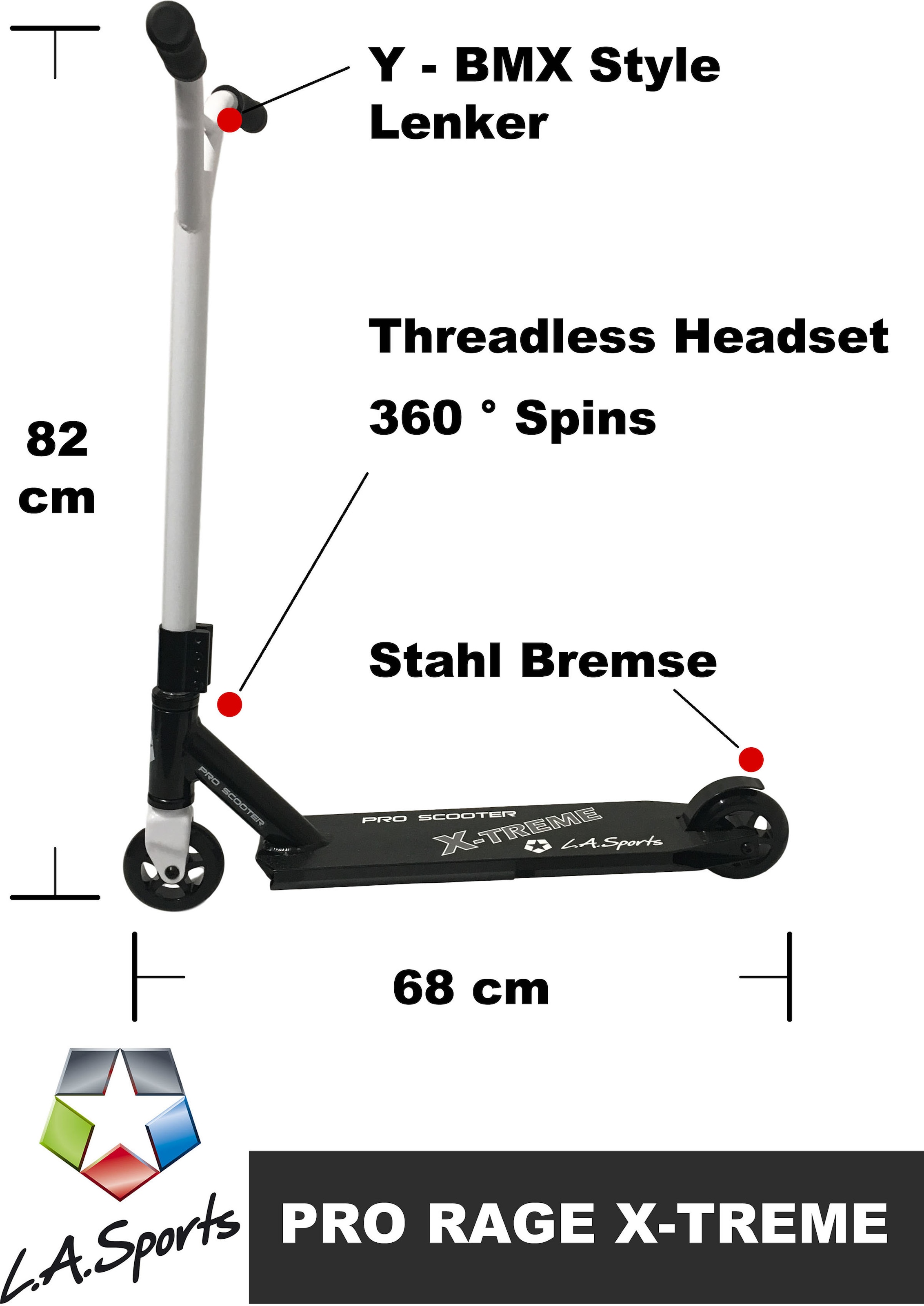 L.A. Sports Stuntscooter »Pro Rage X-treme«