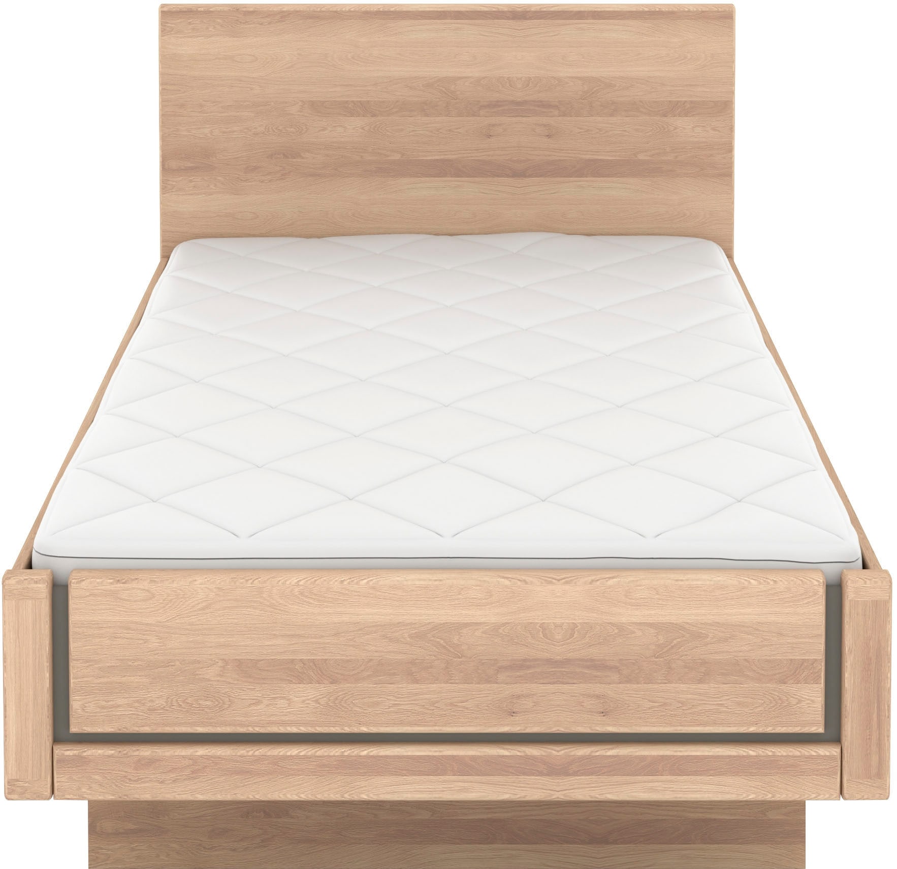 Musterring Holzbett »Sorrent, Bettgestell, Bettrahmen, teilmassiv Eiche«, (MADE IN GERMANY), Eiche teilmassiv, Liegehöhenverstellung, in schwebender Optik
